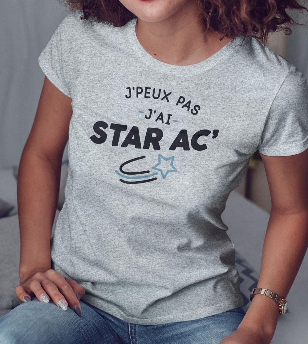 Juste Un T-shirt T-shirts Imprimés Je peux pas j'ai Star Academy T-shirt blanc