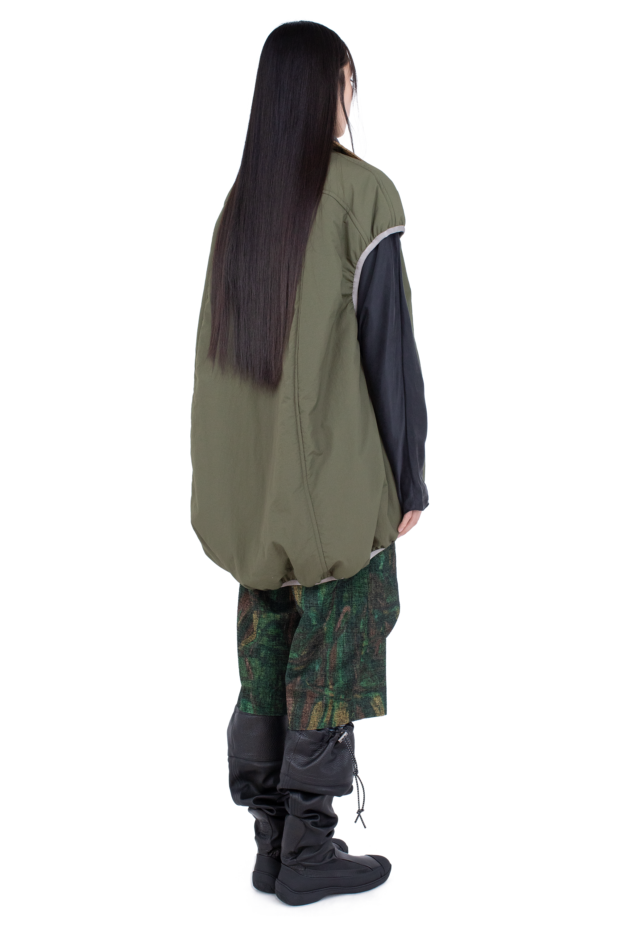 Kiko Kostadinov Knitwear AUK Pullover Gilet gilet Hunter Green réversible