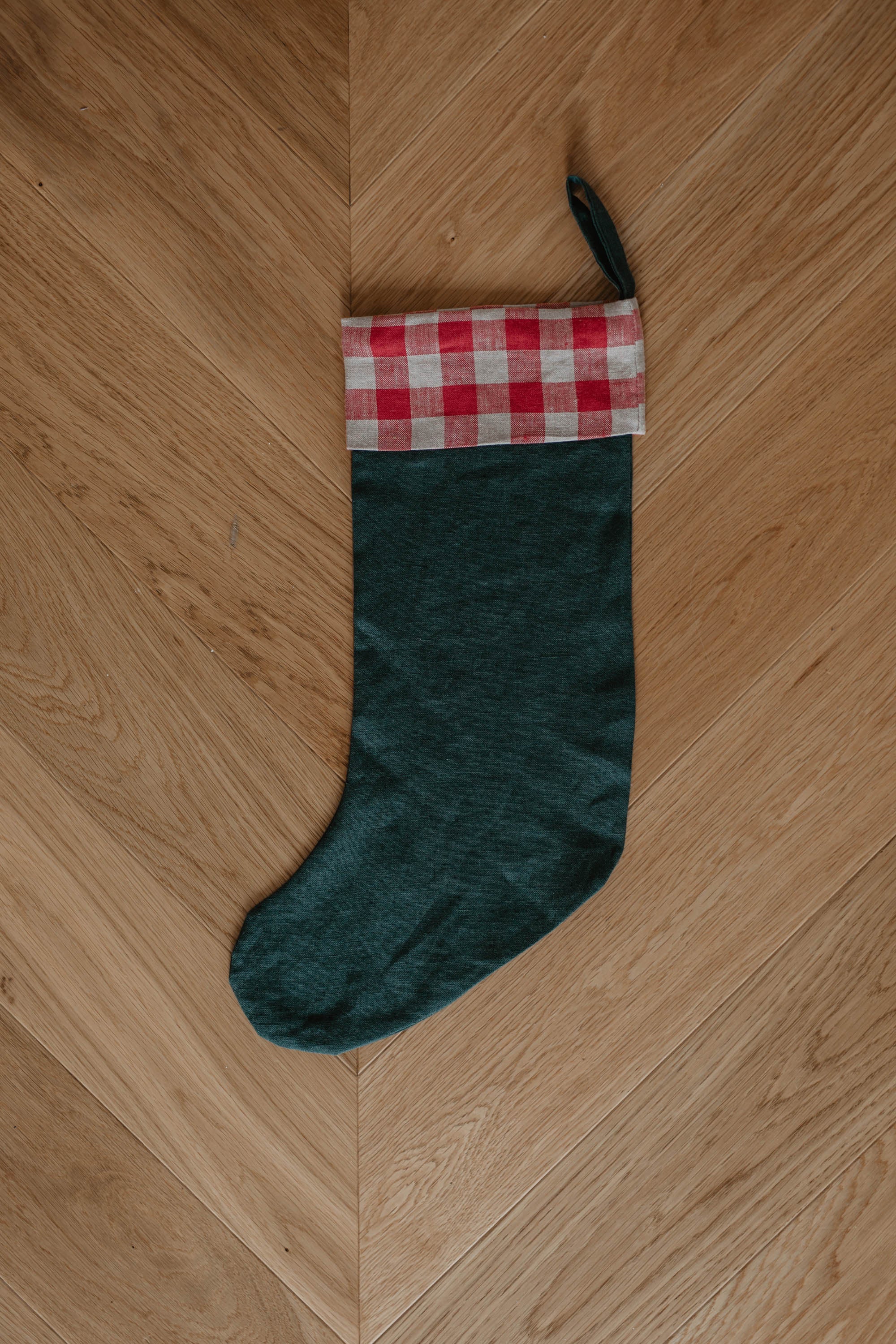 Laumė linen Christmas Linen Linen Christmas Stocking chaussette de Noël en lin