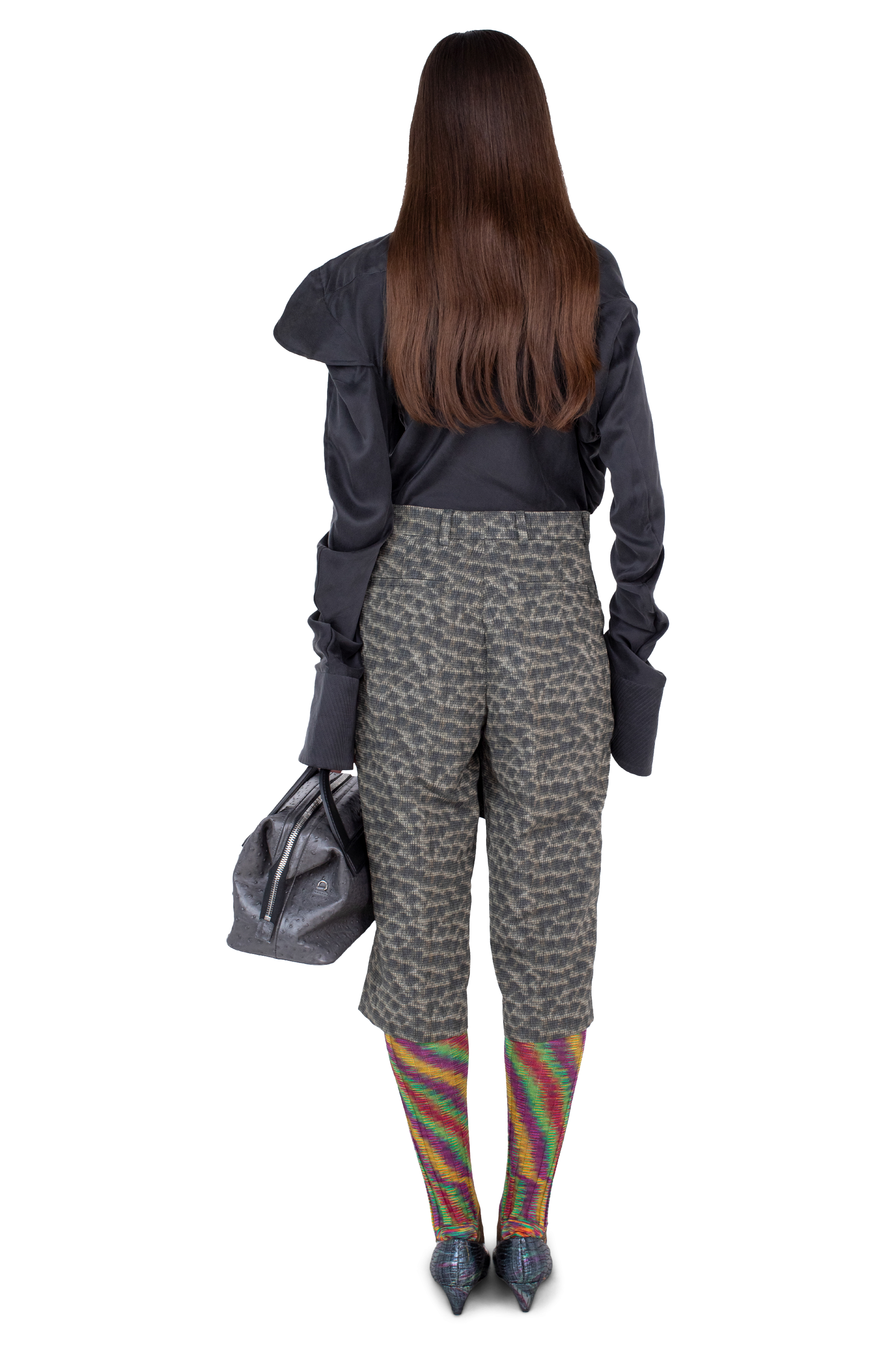 Kiko Kostadinov Bottoms LINNET Wrap Culottes jupe-culotte Feather Print