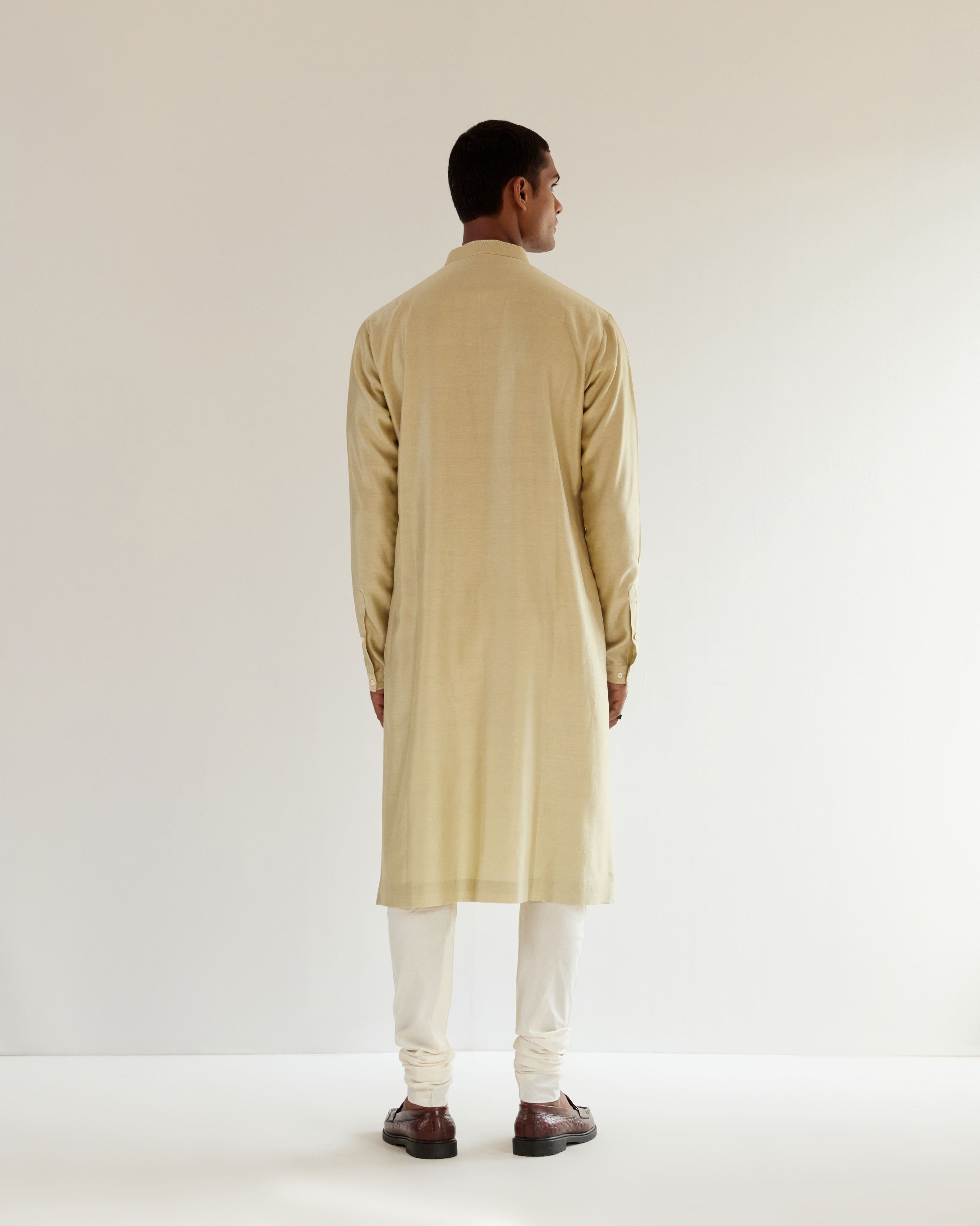 COUNTRYMADE Kurtas Infinity Embroidered Kurta Set ensemble kurta vert sauge