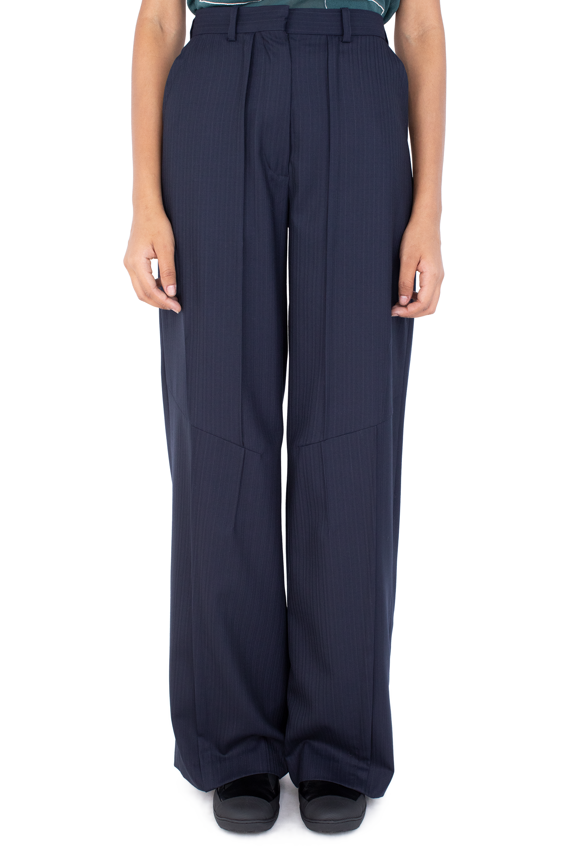 Kiko Kostadinov Bottoms TRIPOLINA Tailored Trousers pantalon Navy laine