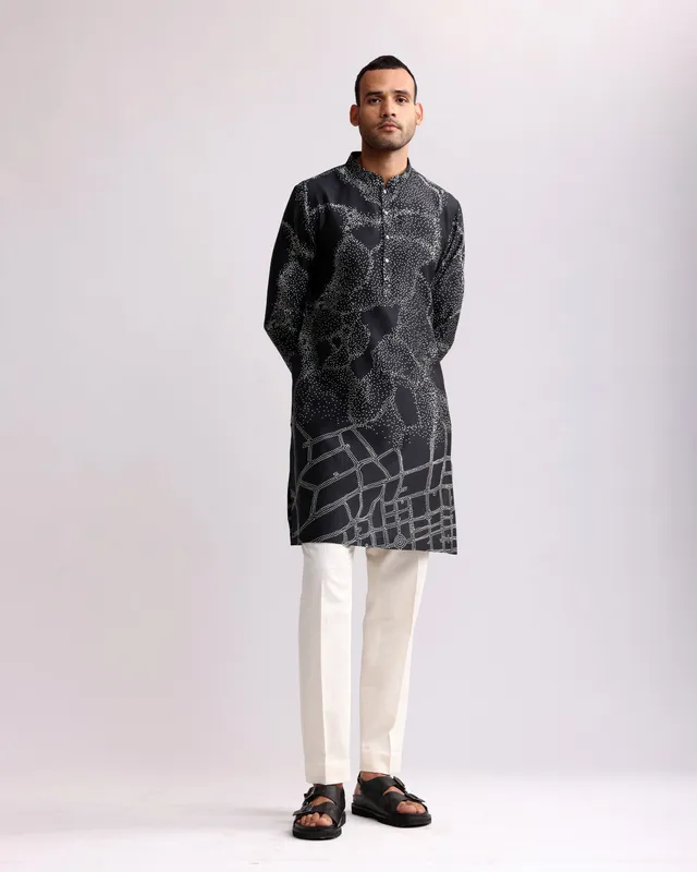 COUNTRYMADE Kurtas NORMANDY PRINTED KURTA kurta gris anthracite