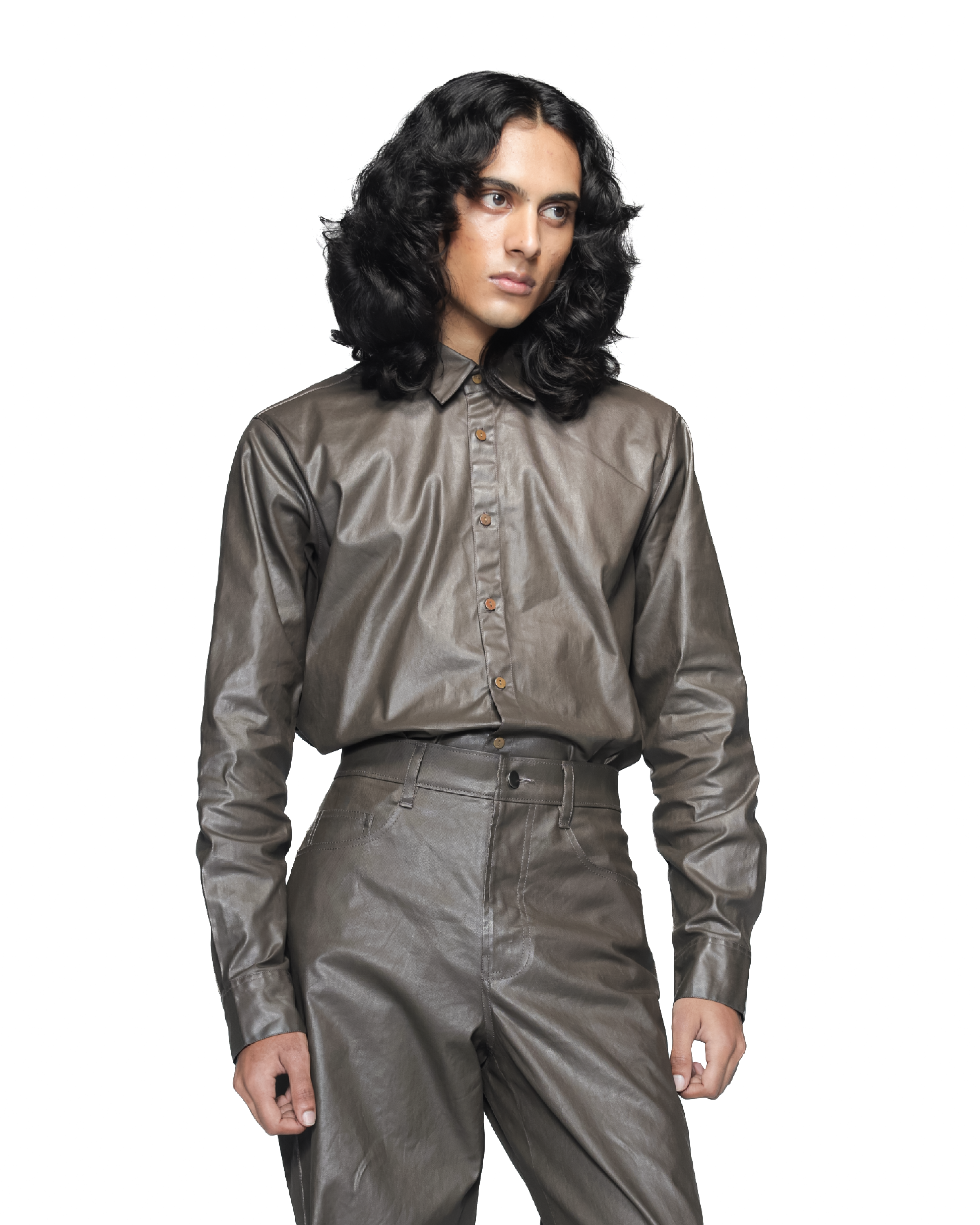 COUNTRYMADE Shirts Coated Cotton Shirt chemise XS-XXL coton enduit effet cuir