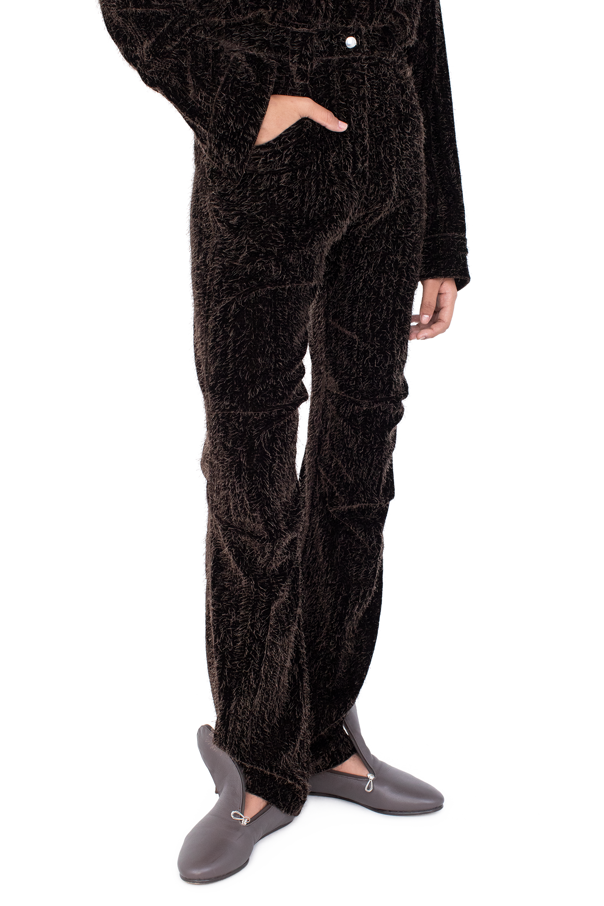 Kiko Kostadinov Bottoms CASSOWARY Trousers Hickory 34 en velours