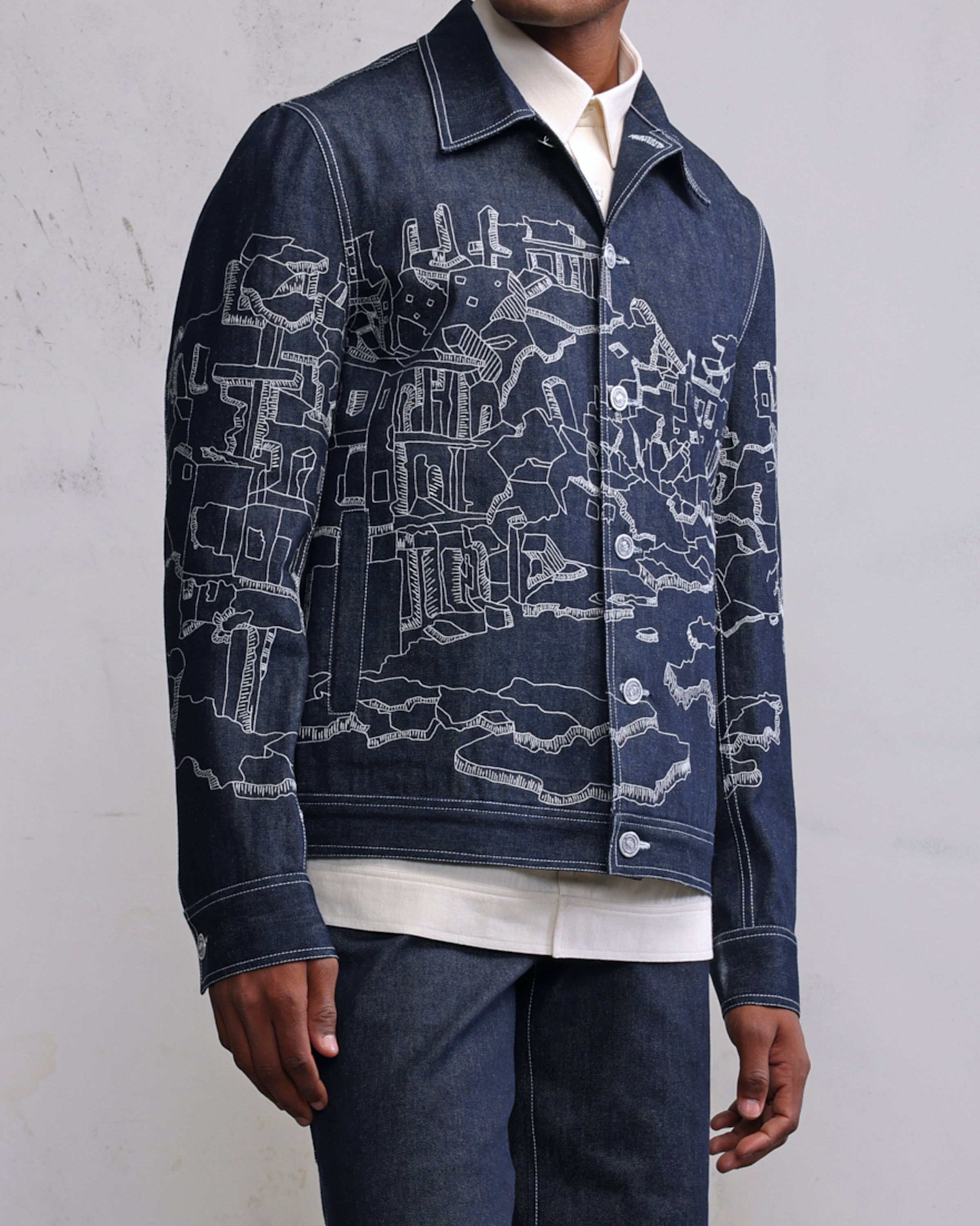 COUNTRYMADE Jackets collapsed city Jacket veste denim brodée