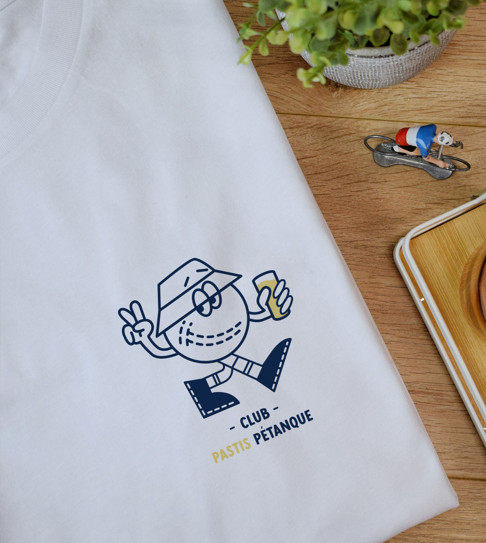 Juste Un T-shirt T-shirts Imprimés Club Pastis Pétanque t-shirt coton biologique