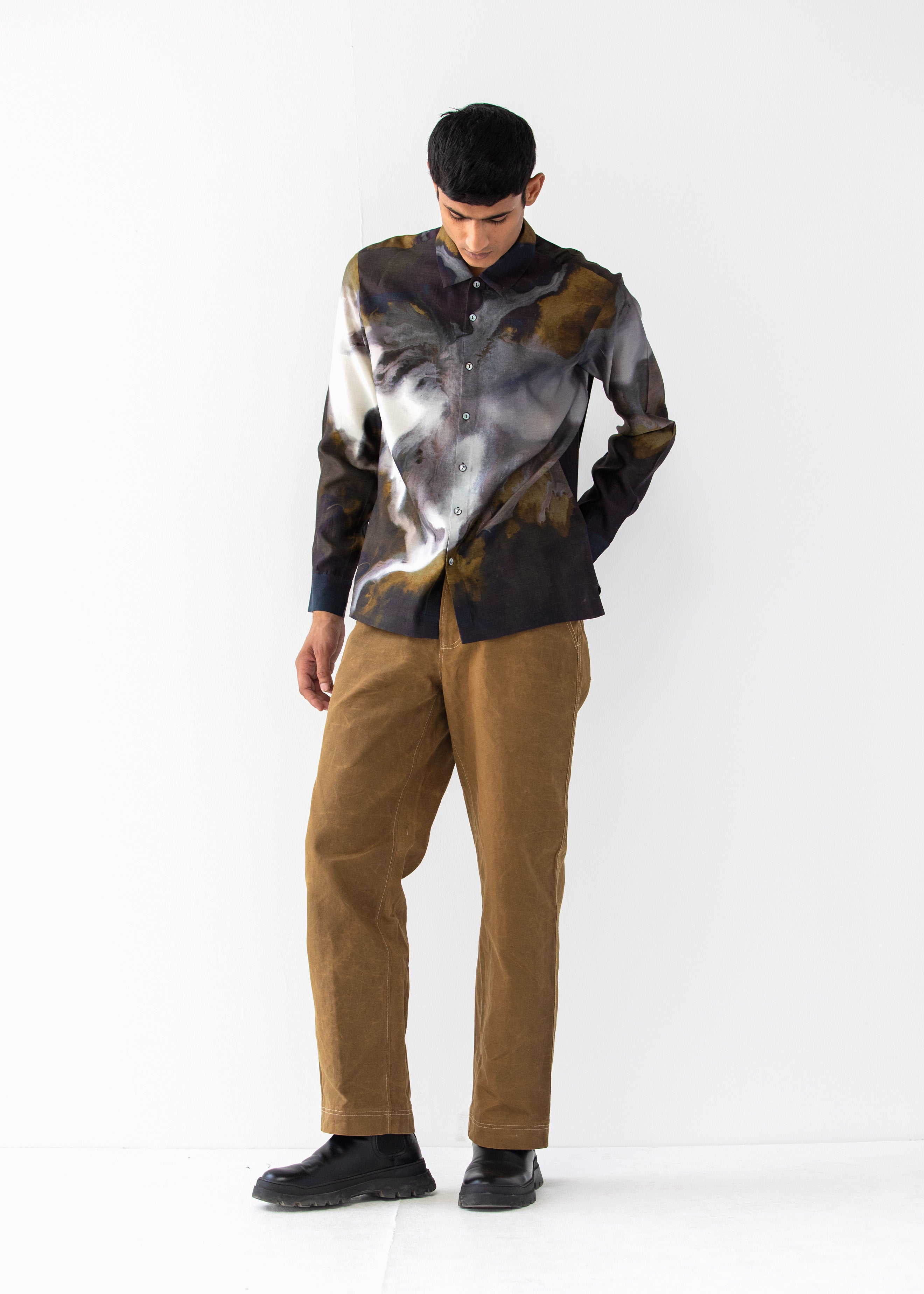 COUNTRYMADE Shirts HEALING SILK SHIRT chemise imprimée en soie