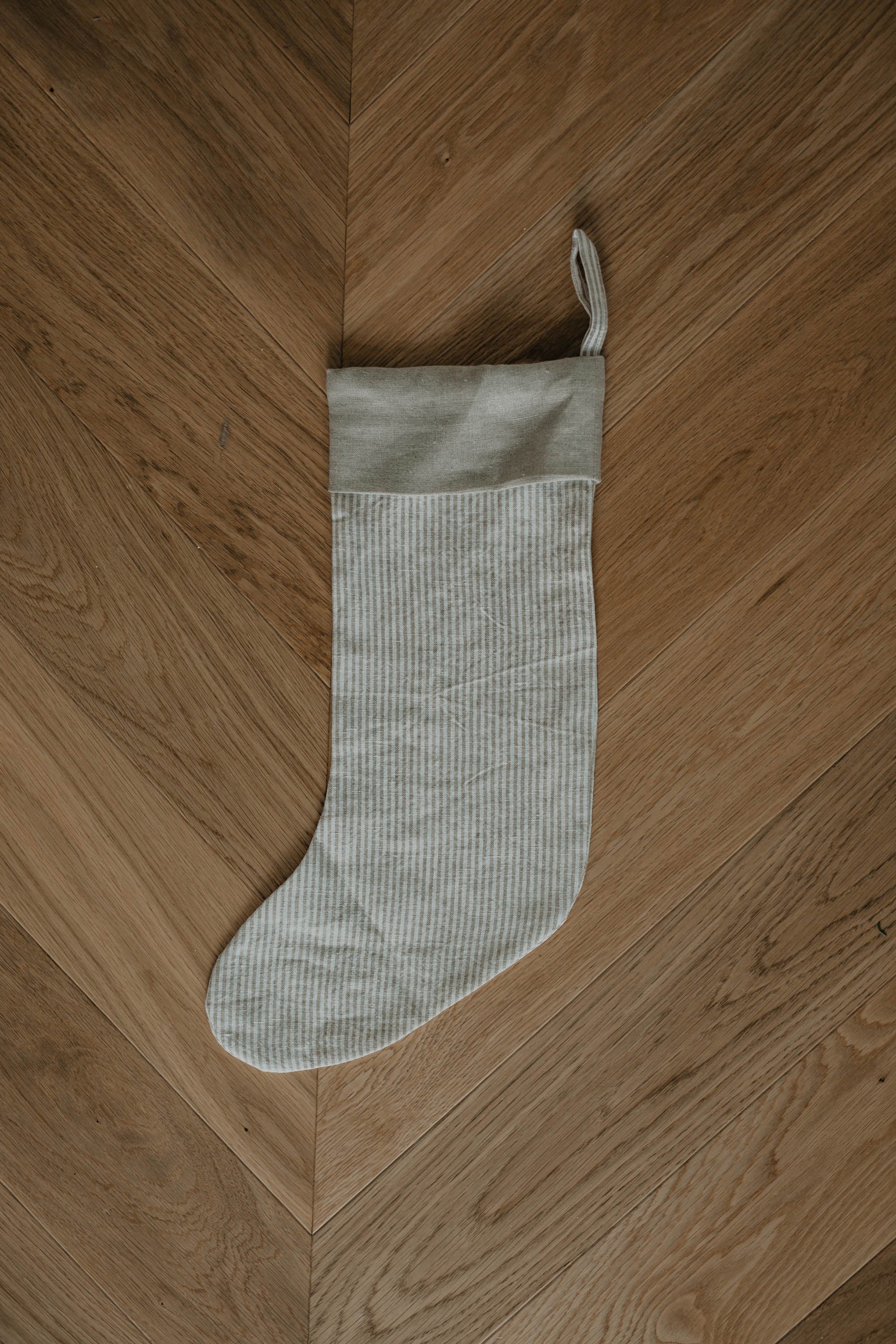 Laumė linen Christmas Linen Linen Christmas Stocking chaussette de Noël en lin