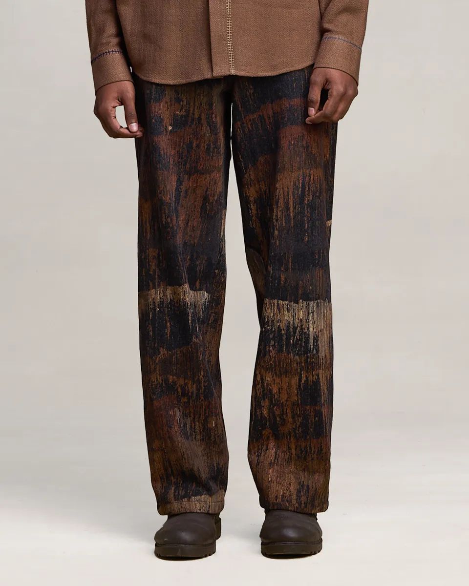 COUNTRYMADE Trousers MOLTEN PATINA PANTS pantalon en denim patiné