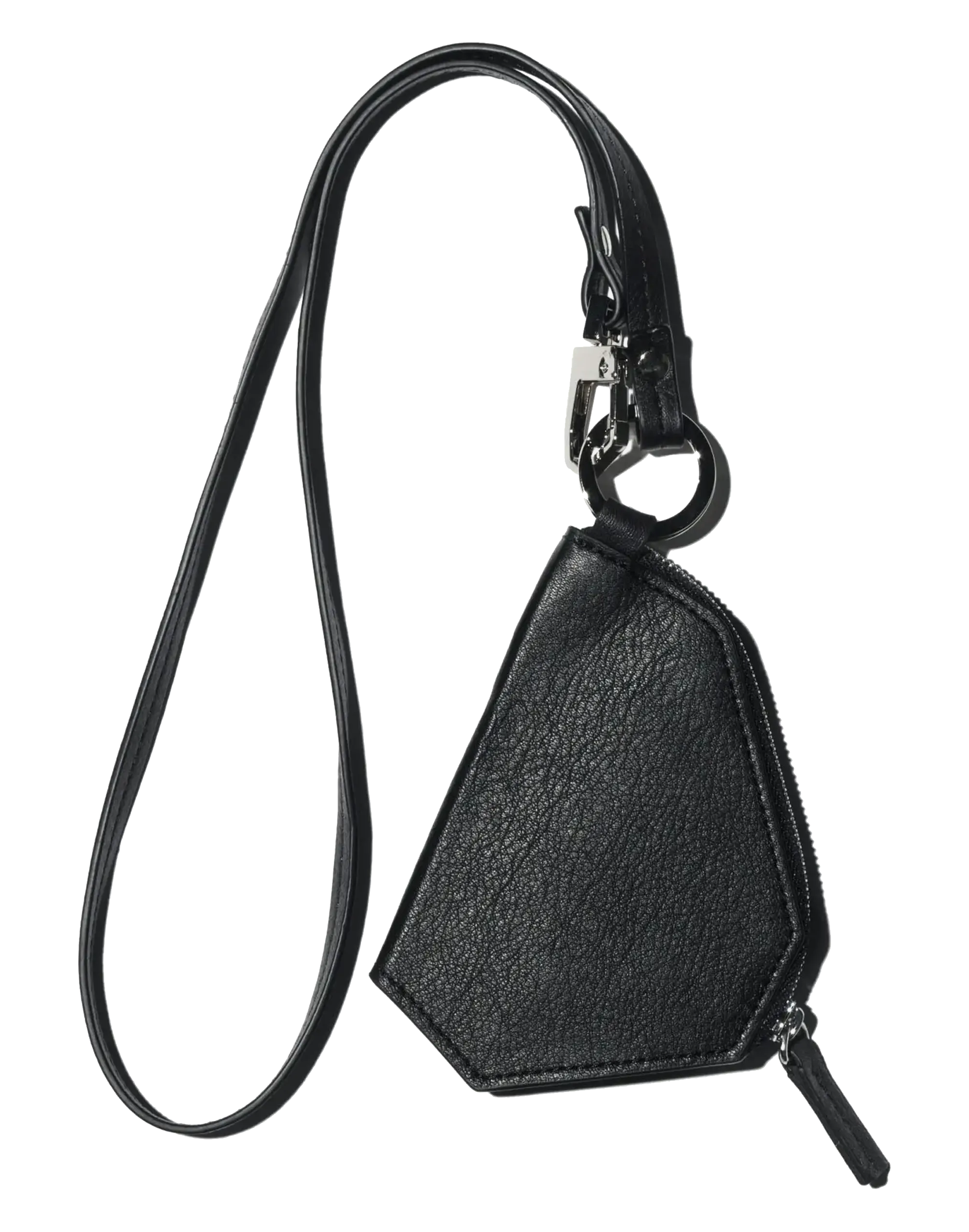Kiko Kostadinov Bags OHNE Keycase porte-clés Obsidian Black cuir de veau