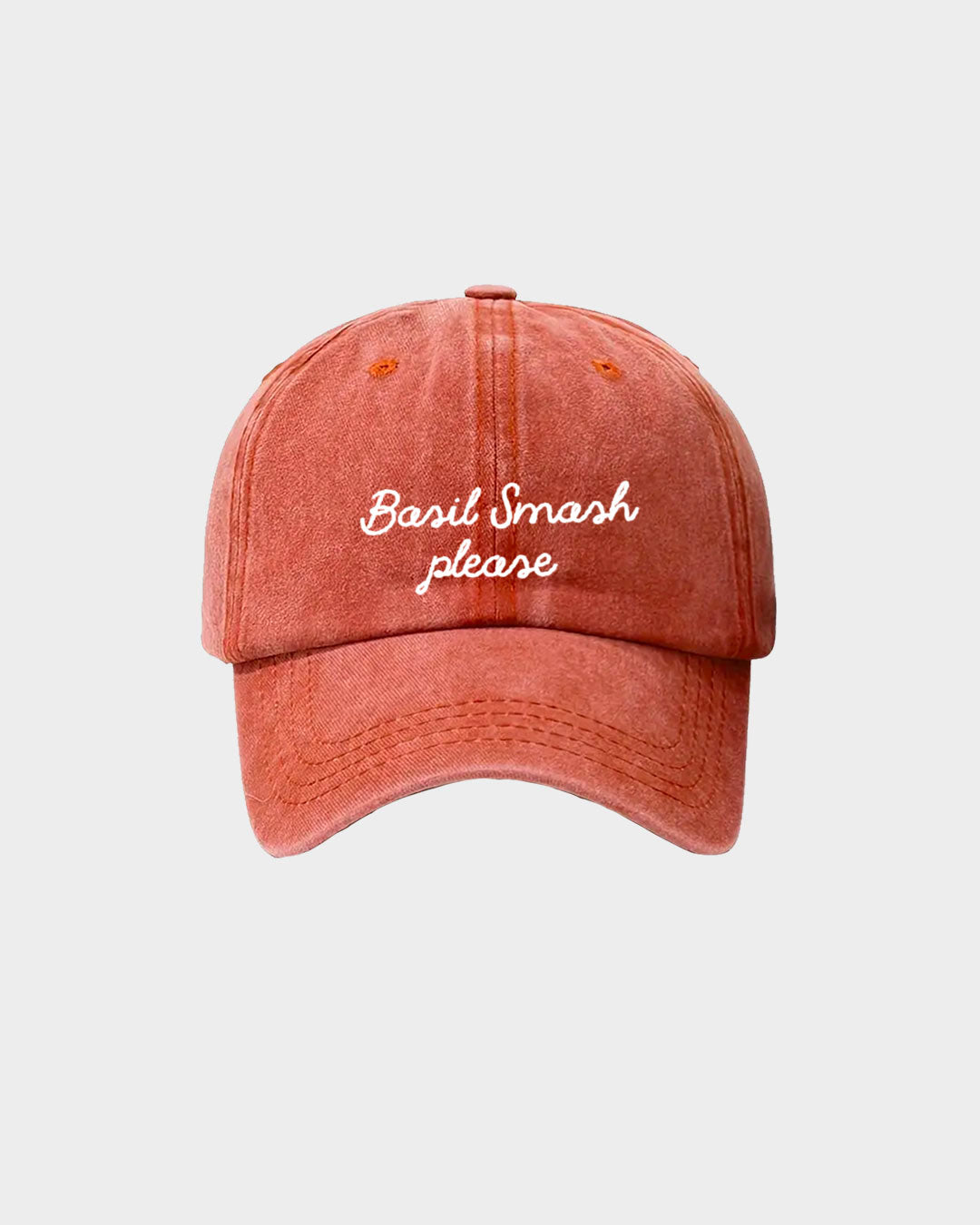 Juste Un T-shirt Casquettes Basil Smash casquette brodée rouge vintage coton