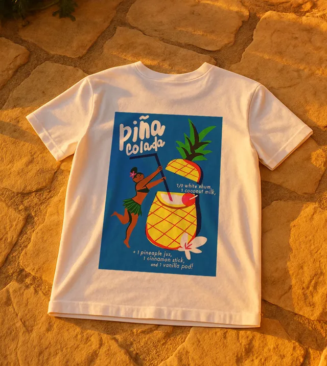 Juste Un T-shirt T-shirts Imprimés Pina Colada t-shirt blanc coton bio