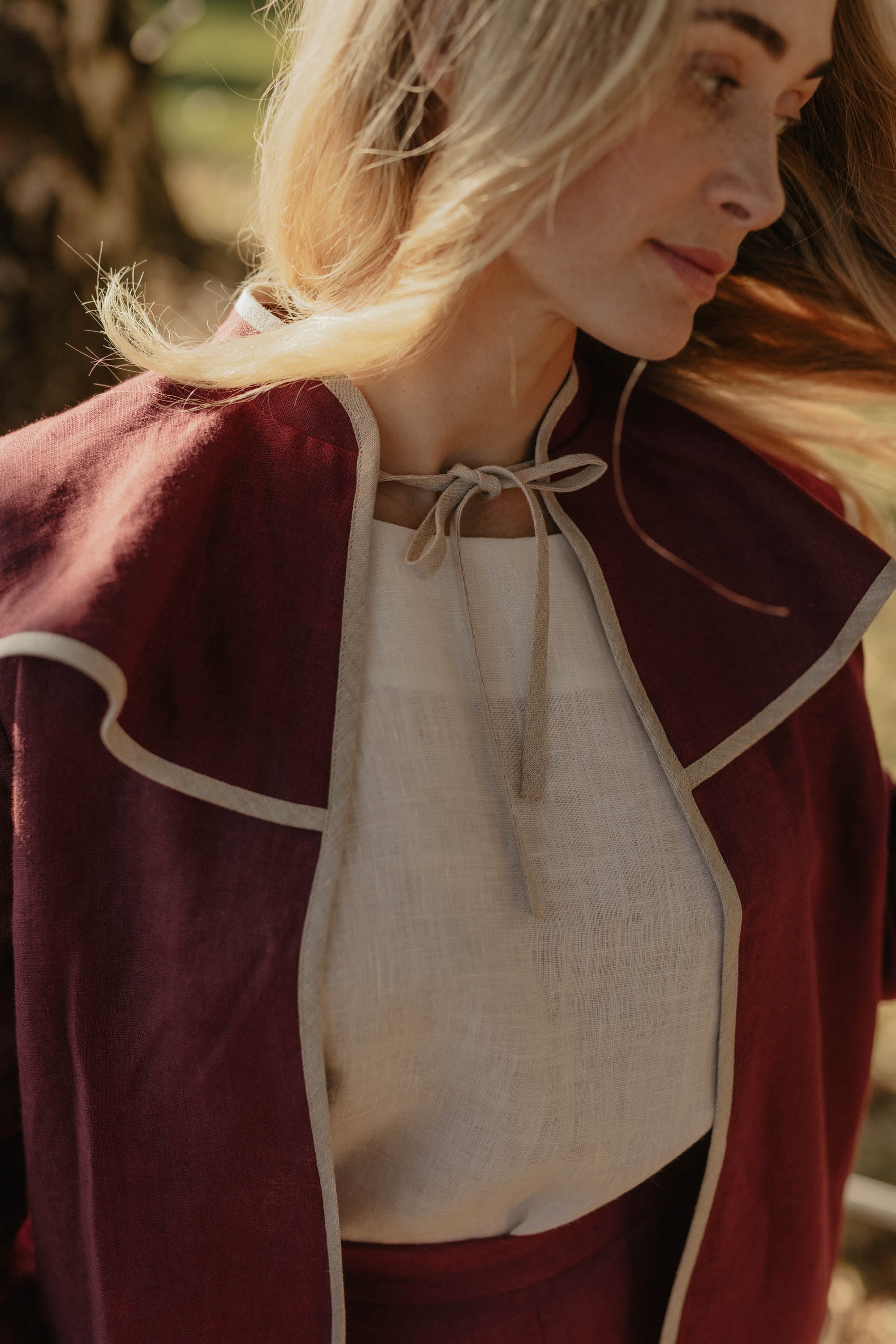 Laumė linen Linen Jackets Hendaye Archive veste en lin bleu profond femme taille S