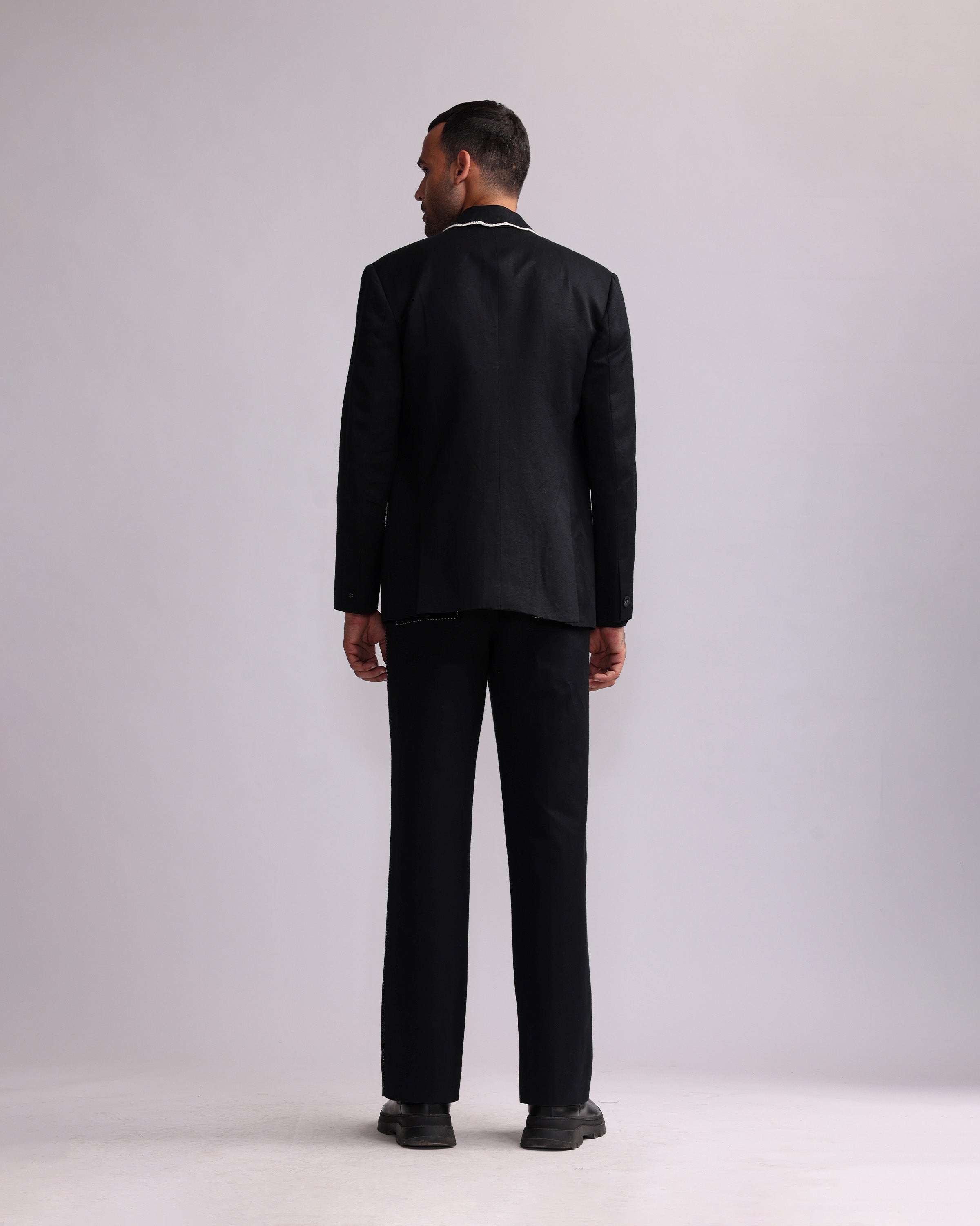COUNTRYMADE Jackets CONTOUR CROCHET EDGE BLAZER blazer noir en lin