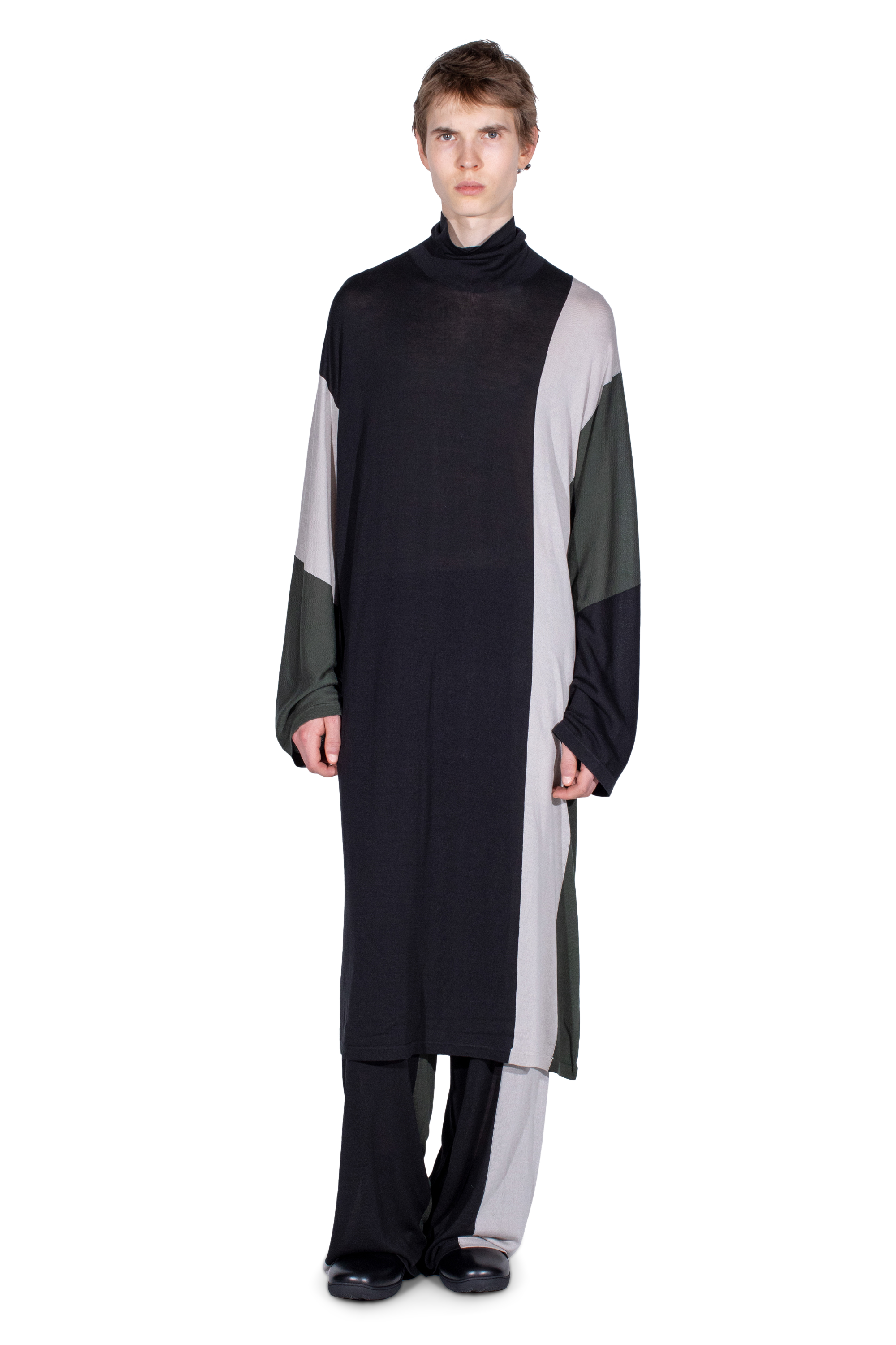 Kiko Kostadinov Knitwear SIGO Knit Tunic tunique noire col roulé