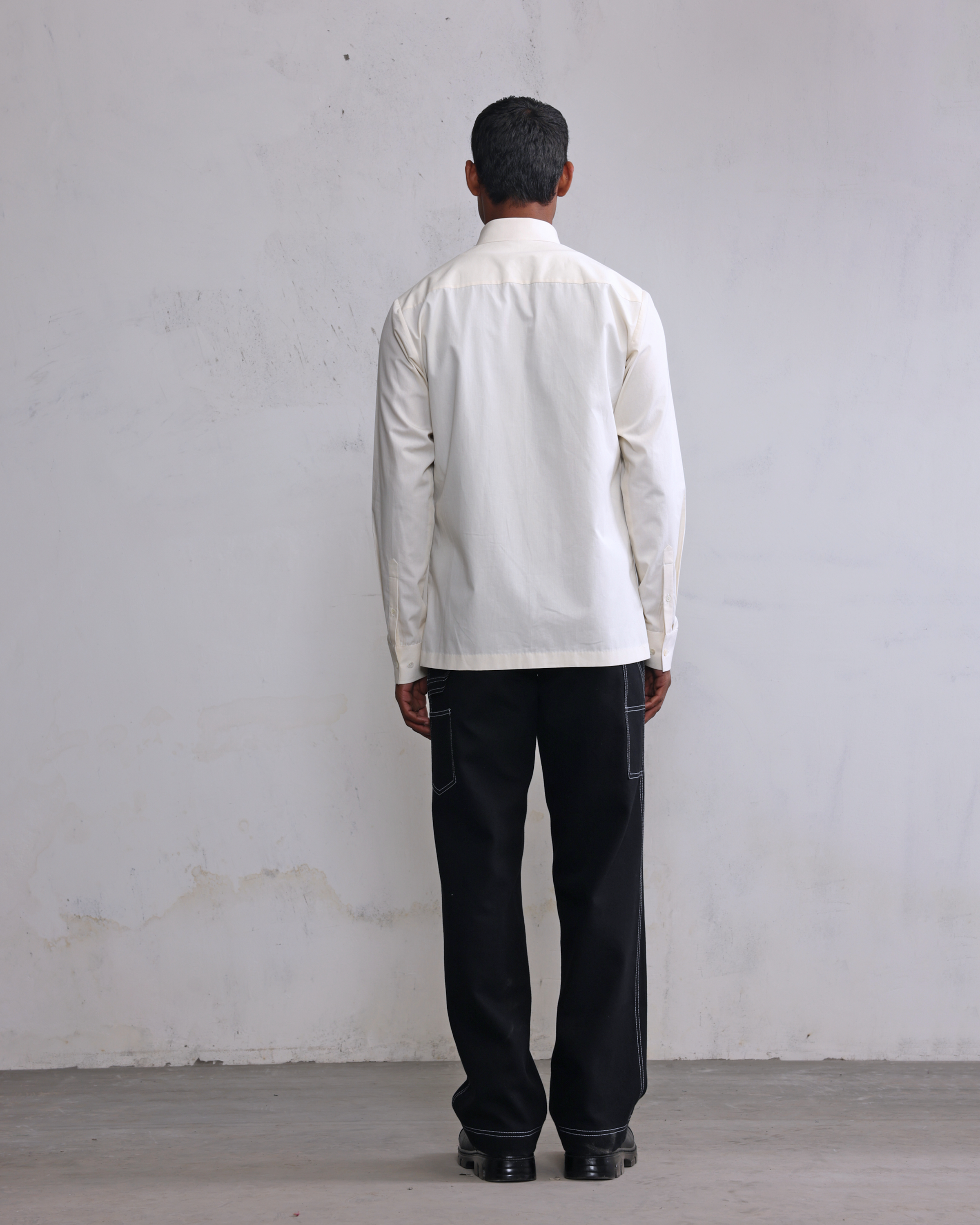 COUNTRYMADE Shirts Urban ivory patch shirt chemise ivoire en coton