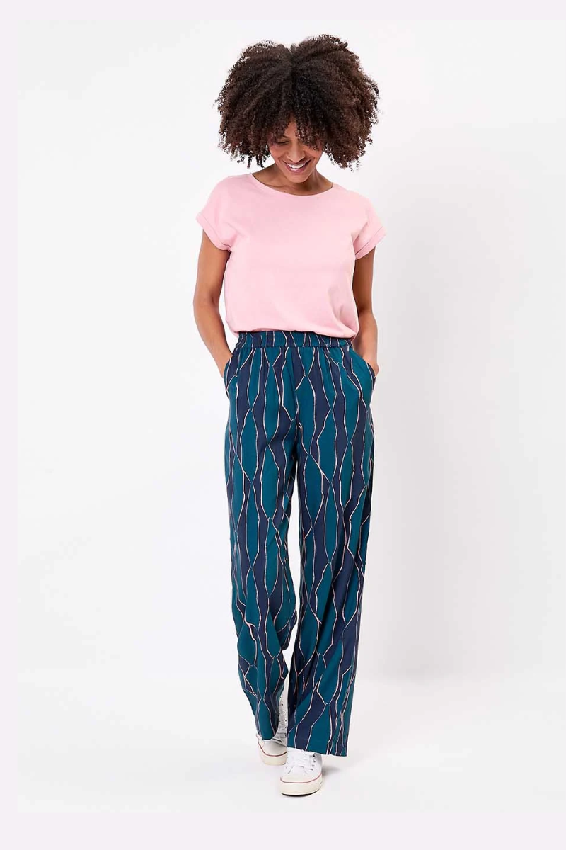 La Fiancée Pantalons Pantalon Momed en Ecovero pantalon bleu taille 36