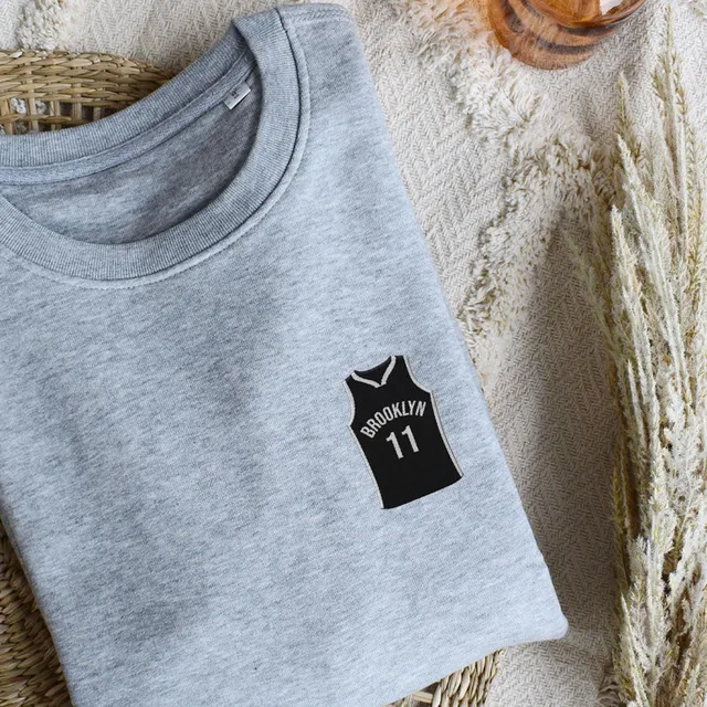 Juste Un T-shirt Sweats Brodés Brooklyn sweat brodé basket