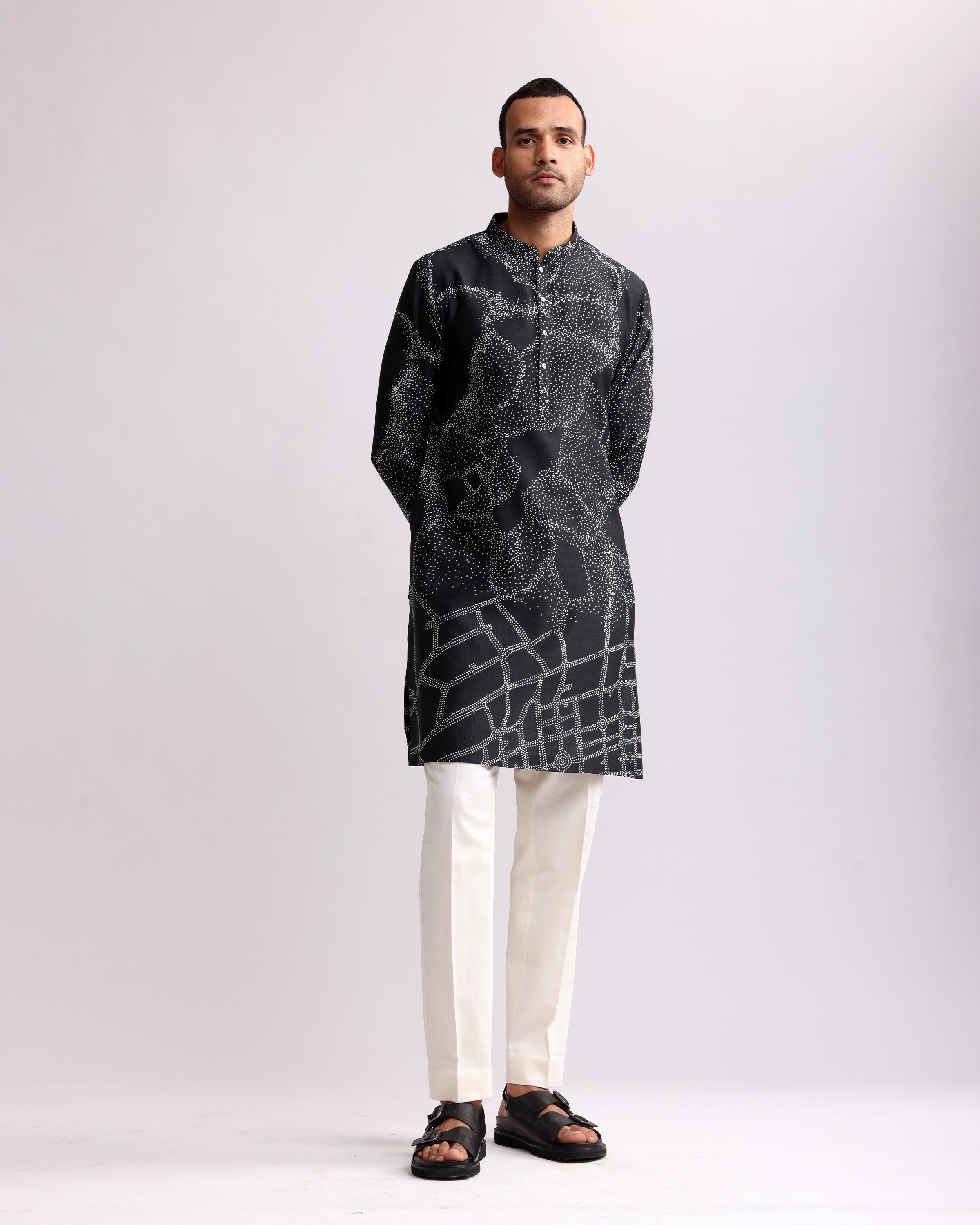 COUNTRYMADE Kurtas NORMANDY PRINTED KURTA kurta gris anthracite