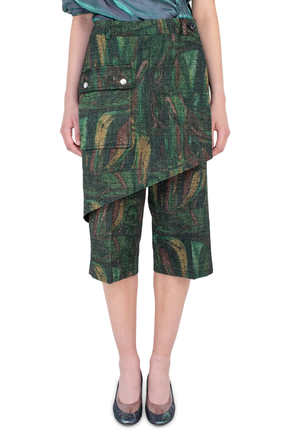 Kiko Kostadinov Bottoms LINNET Wrap Culottes jupe-culotte Forest Print