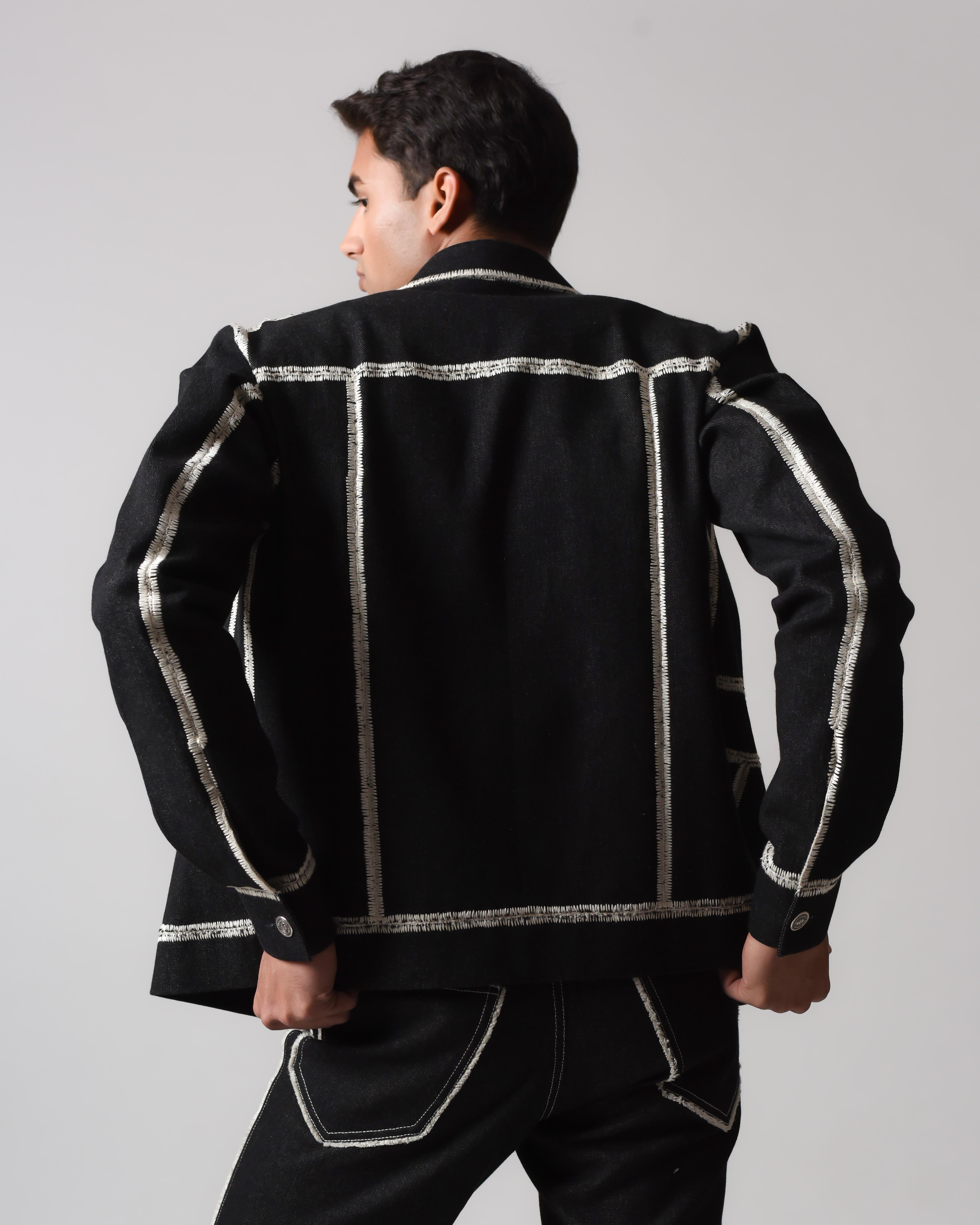 COUNTRYMADE Jackets Hand-Stitched Crochet Denim Jacket veste en denim