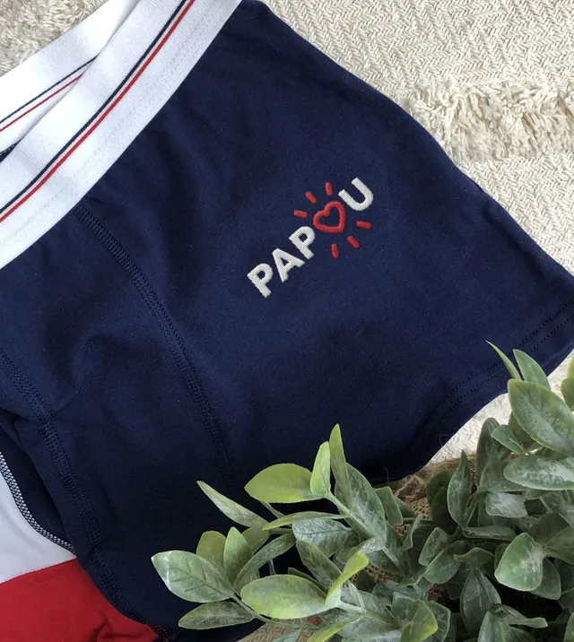 Juste Un T-shirt Boxers Papou boxer brodé