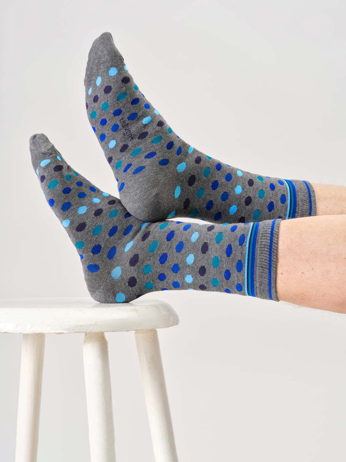 Sourire Multicolore Chaussettes homme coffret 4 paires pois rayures coton bio