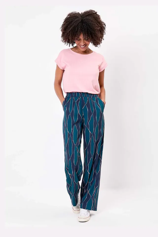 La Fiancée Pantalons Pantalon Momed en Ecovero pantalon bleu taille 36