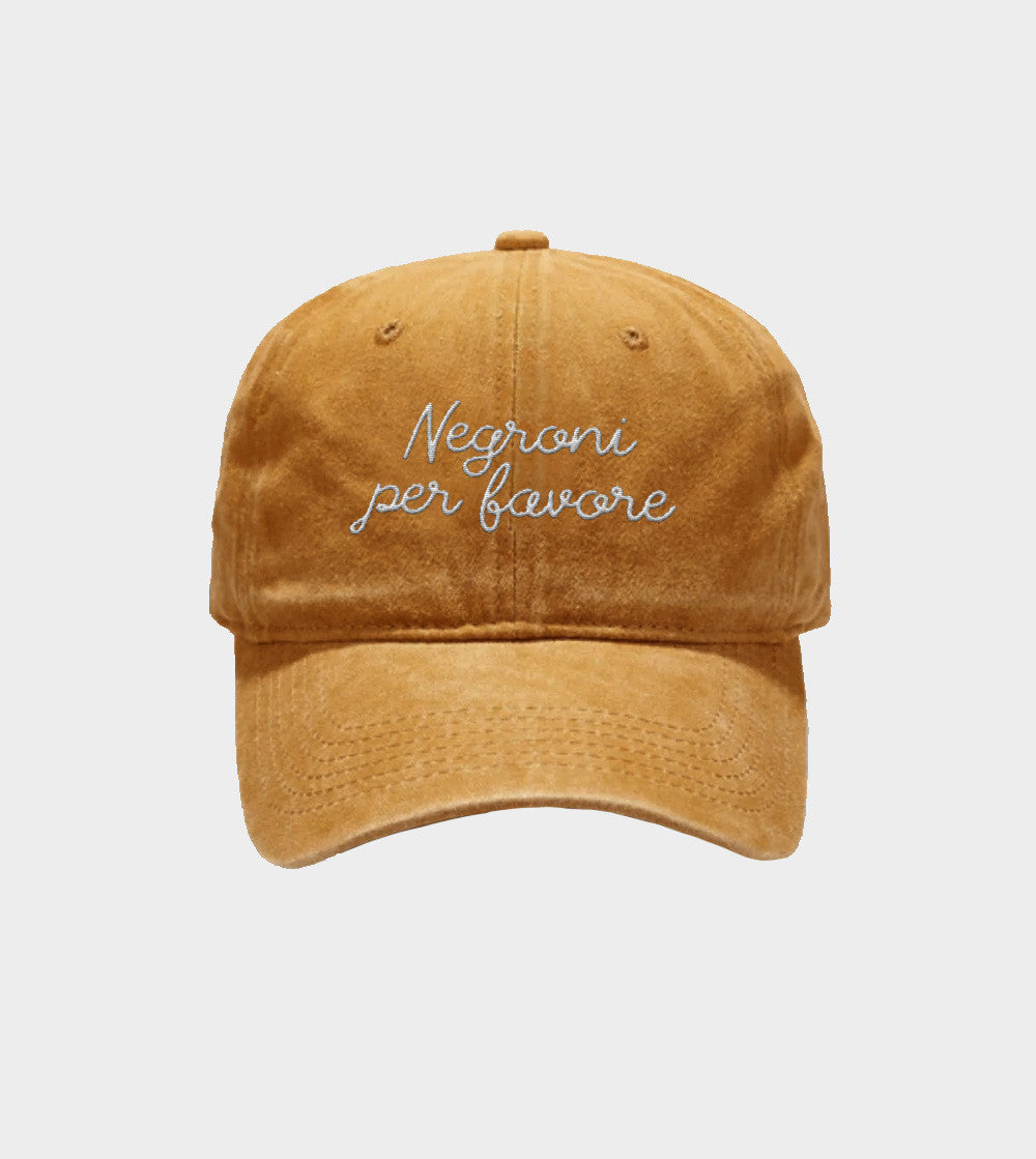 Juste Un T-shirt Casquettes Negroni per Favore casquette brodée rouge vintage