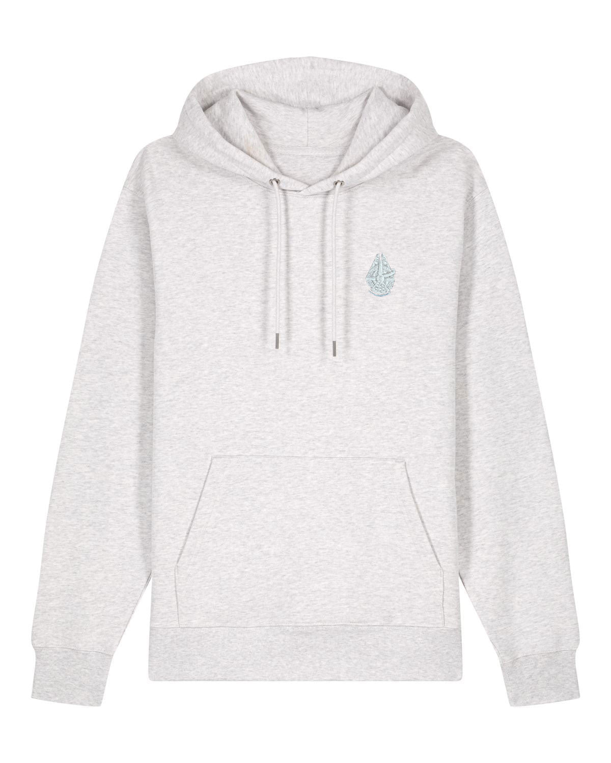 Juste Un T-shirt Sweats à Capuche Falcon sweat à capuche gris chiné animé