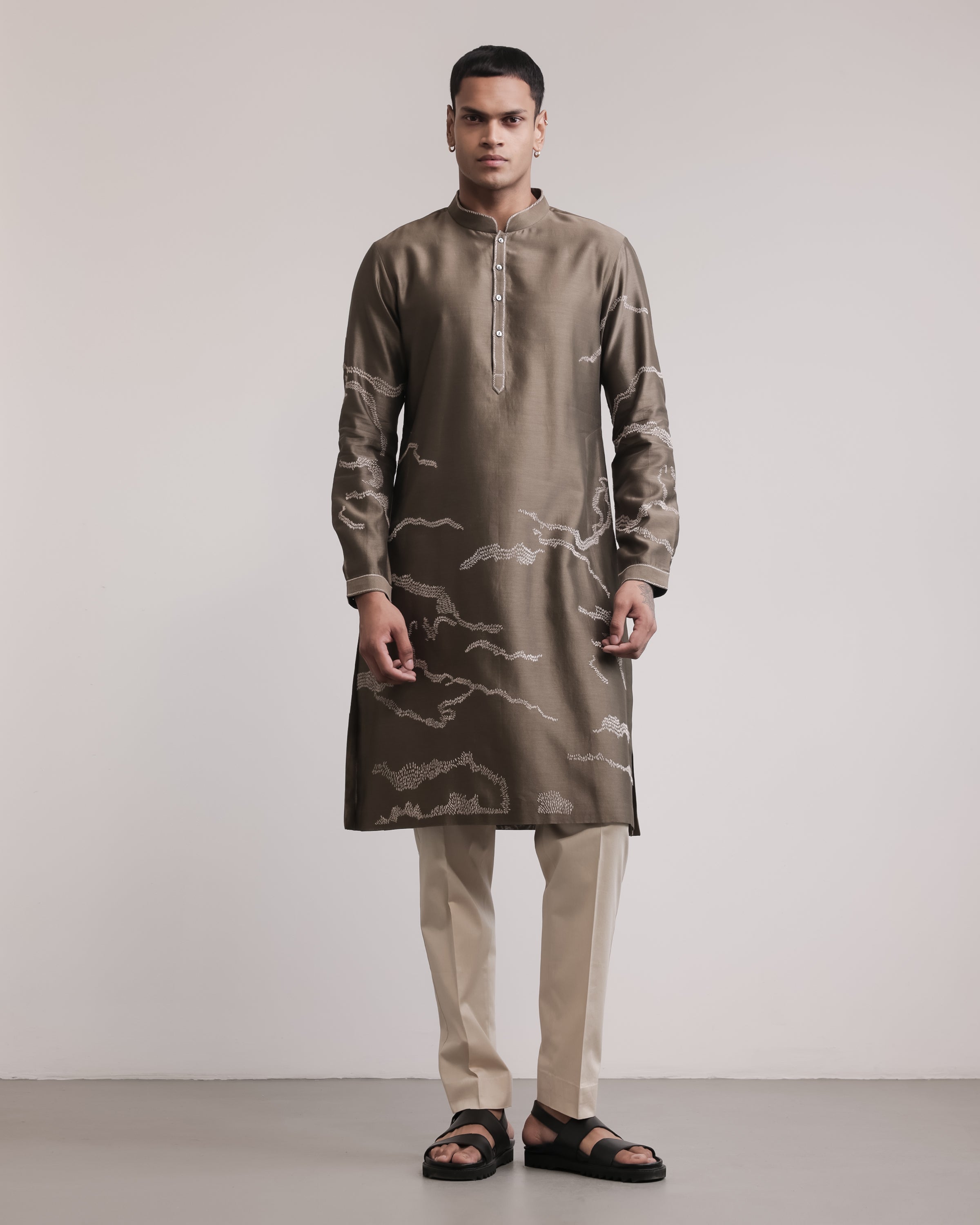 COUNTRYMADE Kurtas Trail Marker Kurta Set ensemble kurta brodé
