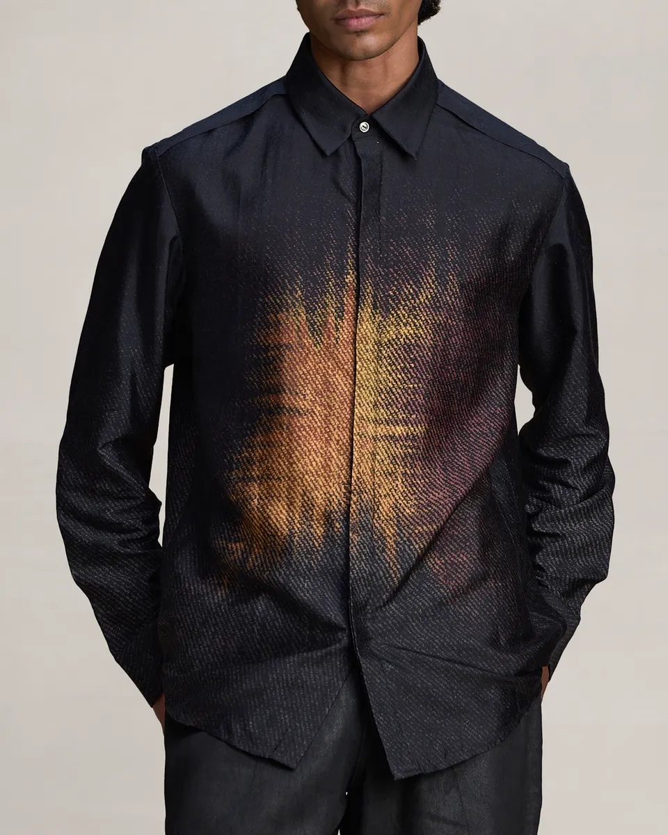 COUNTRYMADE Shirts THERMAL MAP SHIRT chemise en soie imprimée