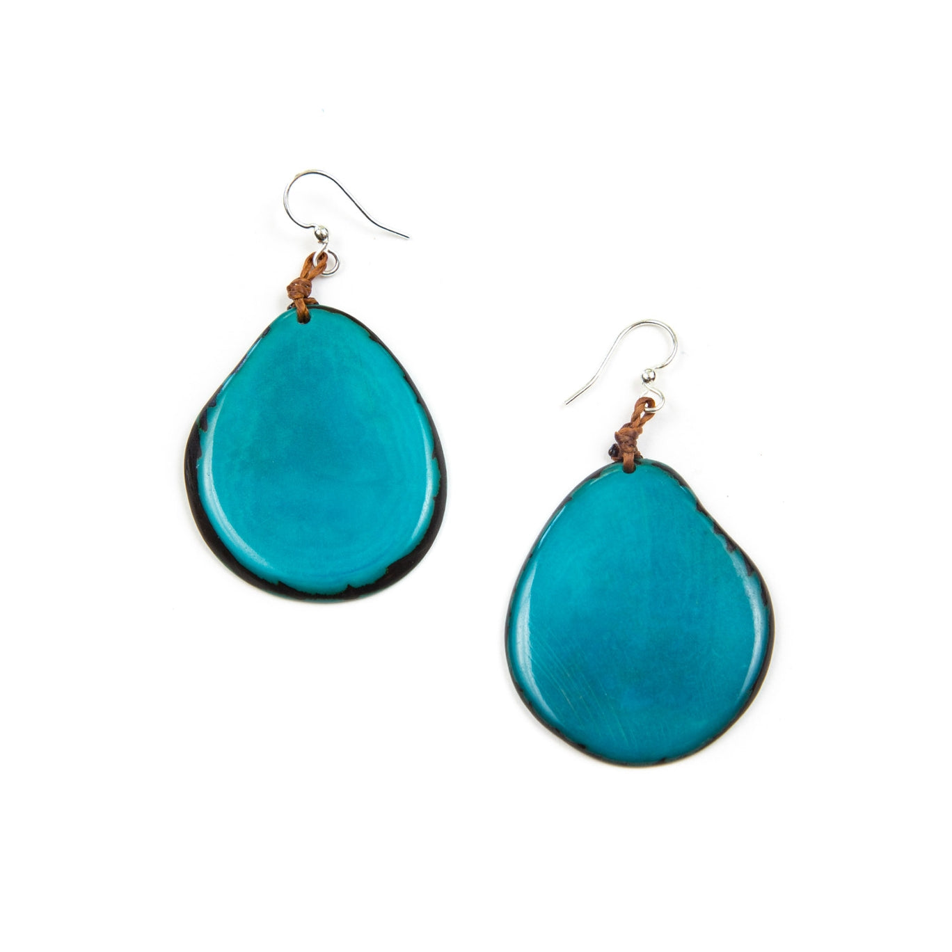 Boucles d'oreilles pétales en ivoire végétal violet