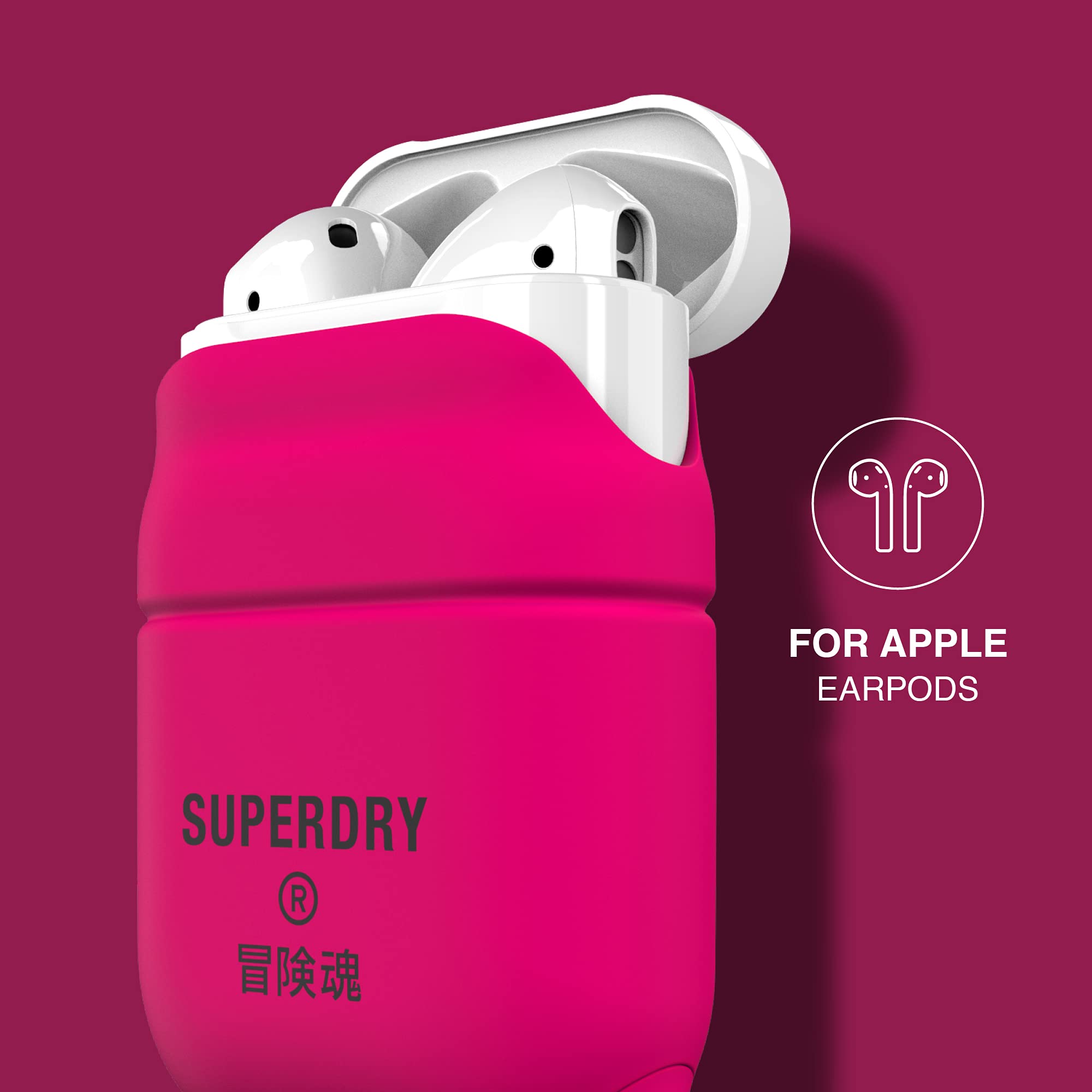 Superdry Coques de Protection Airpod coque rose en silicone
