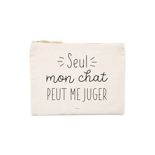 Juste Un T-shirt Pochettes Seul mon chat peut me juger Pochette