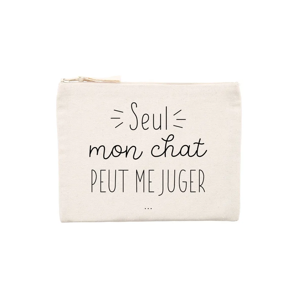 Juste Un T-shirt Pochettes Seul mon chat peut me juger Pochette