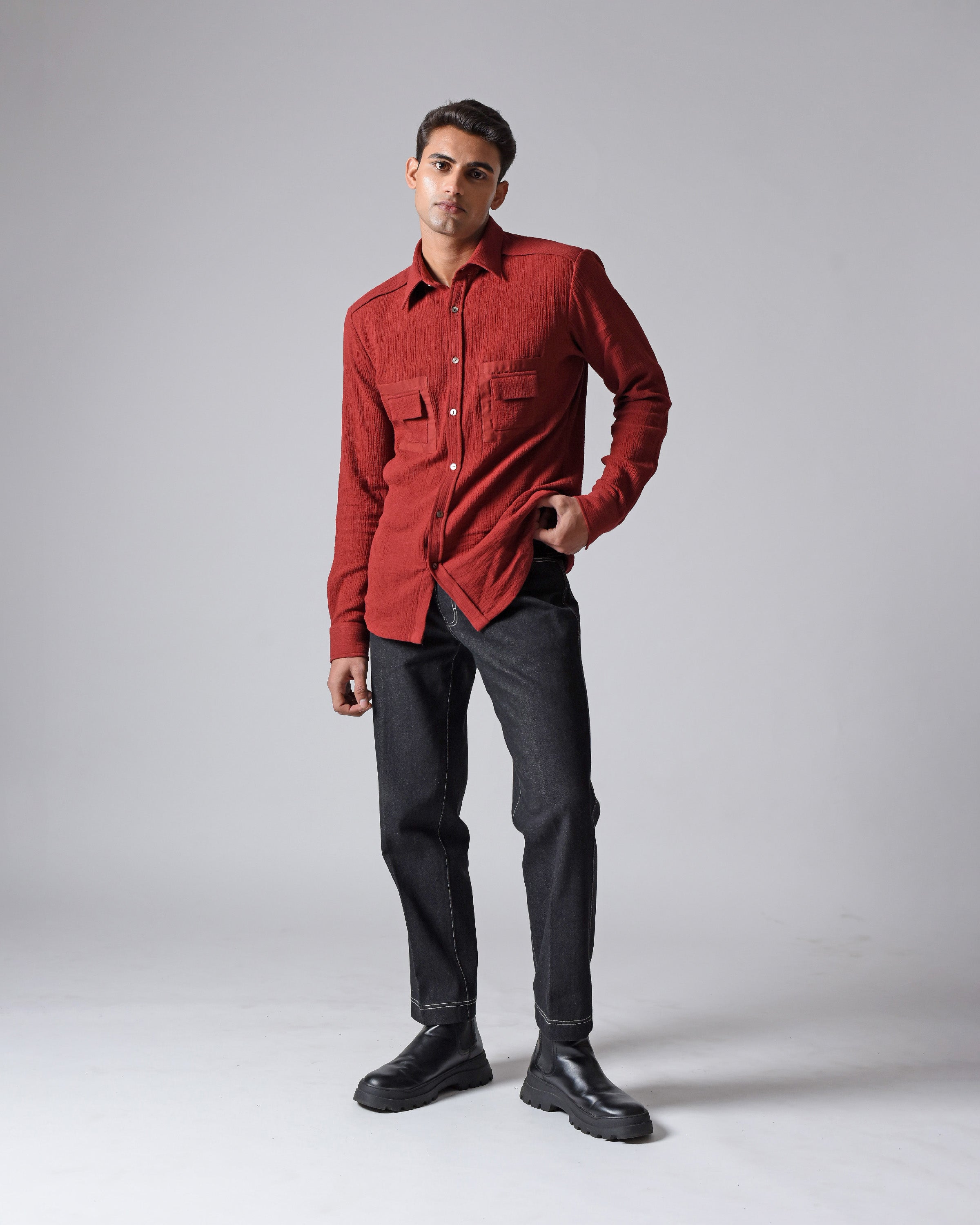 COUNTRYMADE Shirts TERRA TEXTURED SHIRT chemise coton texturé
