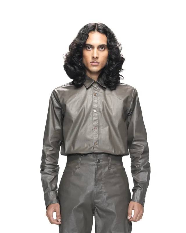 COUNTRYMADE Shirts Coated Cotton Shirt chemise XS-XXL coton enduit effet cuir