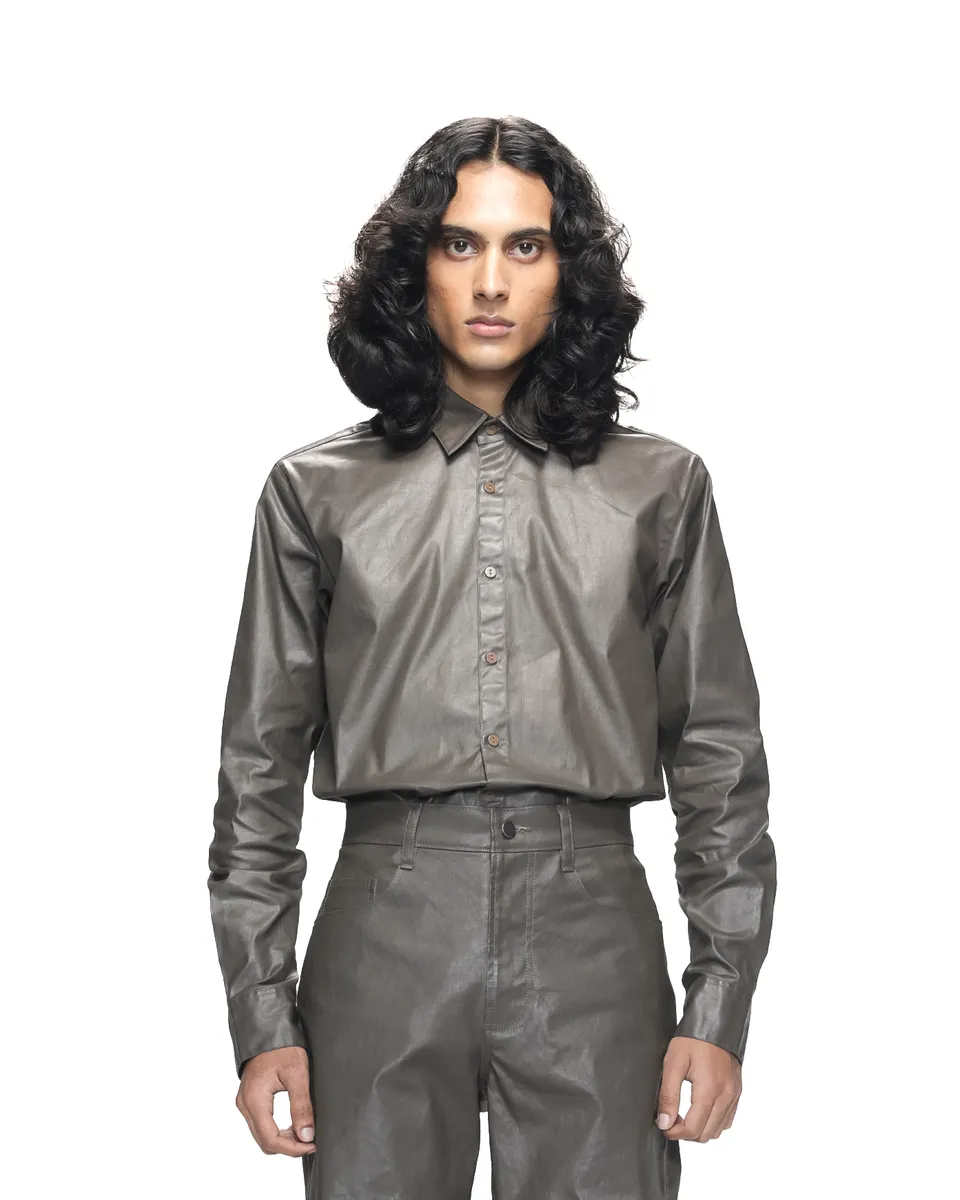 COUNTRYMADE Shirts Coated Cotton Shirt chemise XS-XXL coton enduit effet cuir