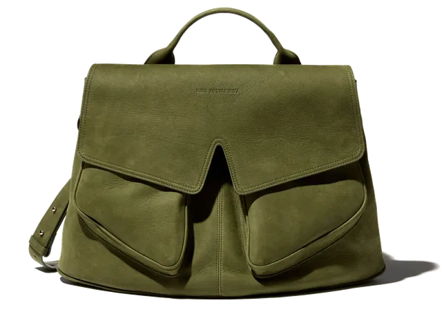 Kiko Kostadinov Bags MEZULARI sac vert Artichoke Green OS en nubuck