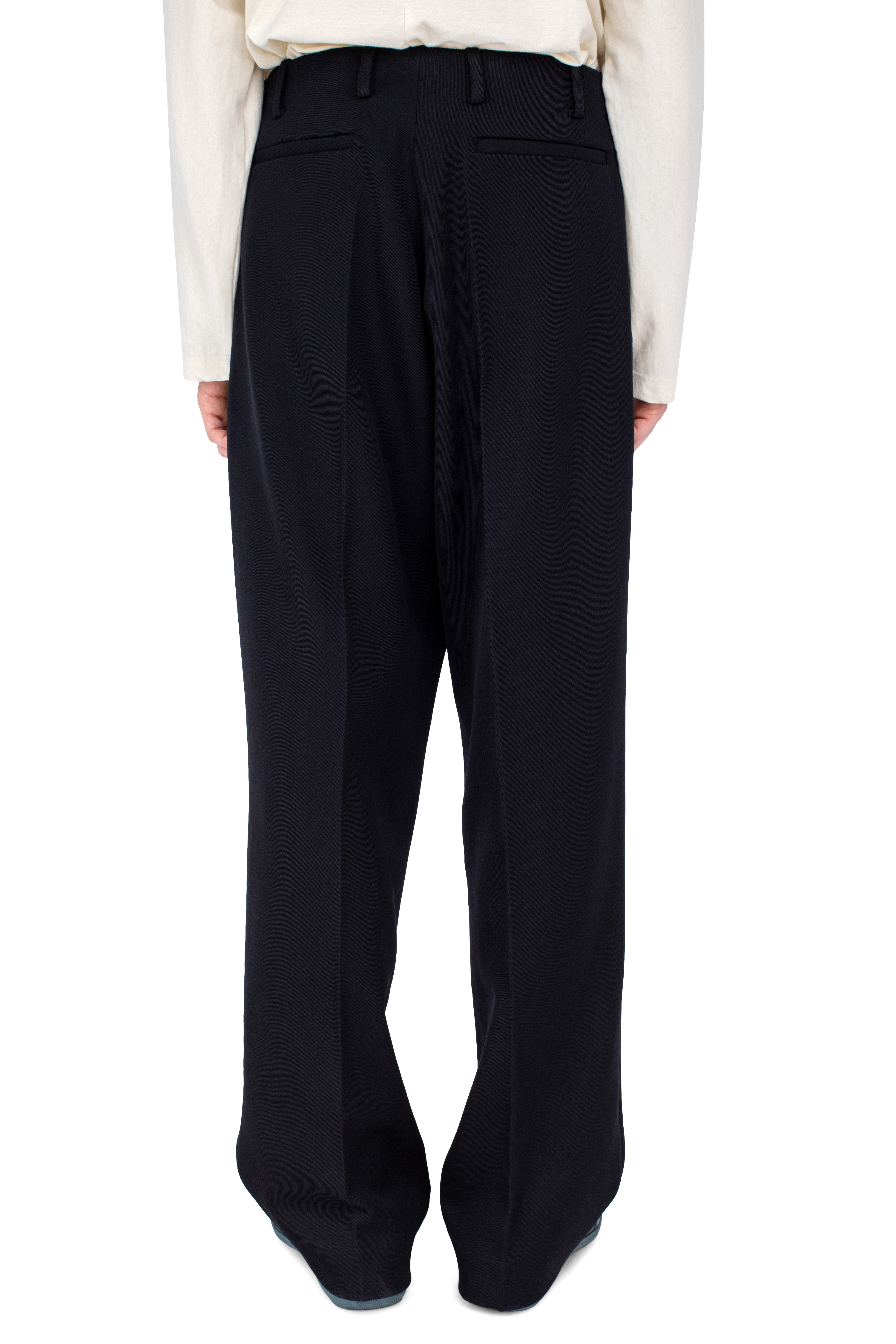 Kiko Kostadinov Bottoms VOTIVE Trousers Jet Black 44 en laine