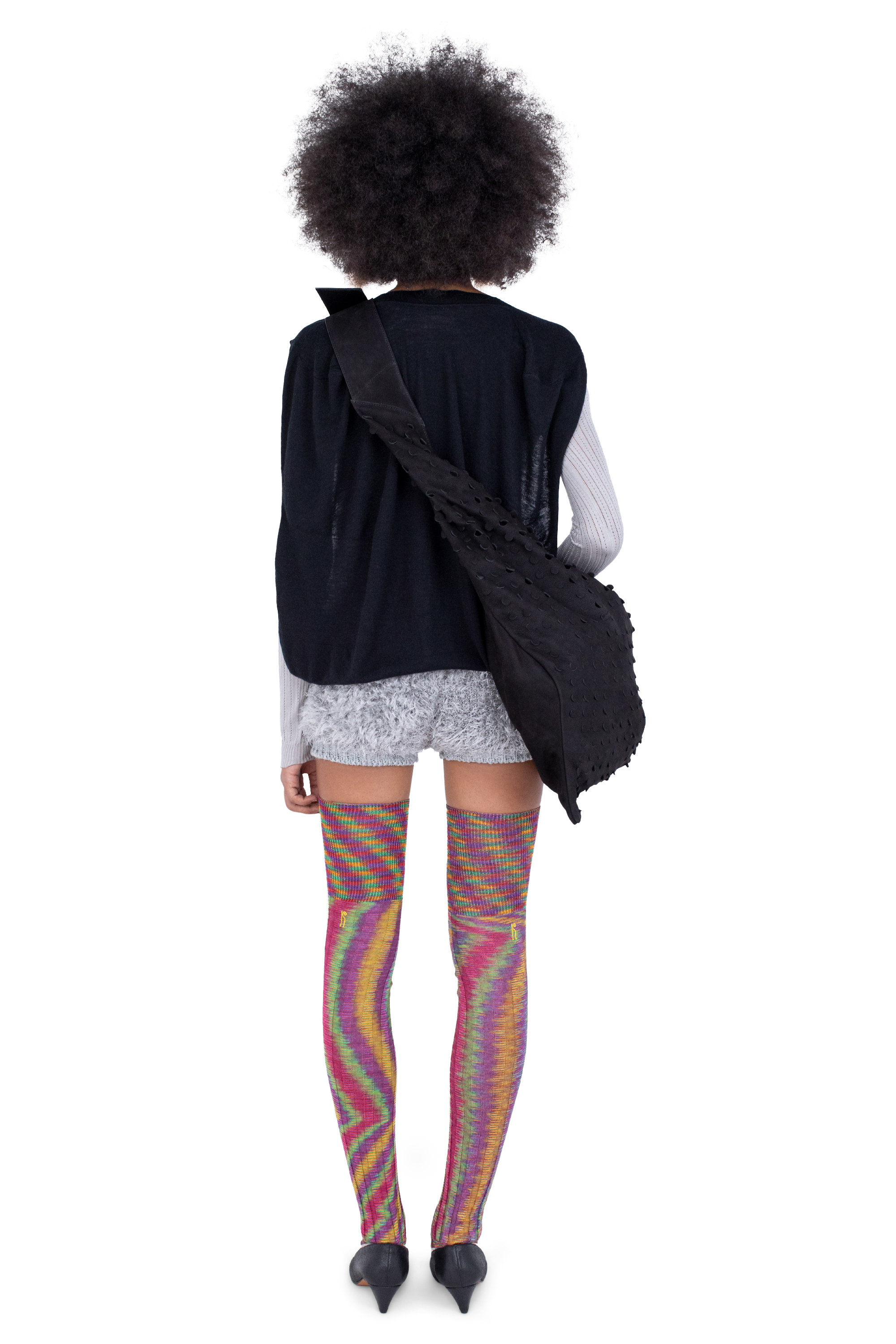Kiko Kostadinov Accessories SITELLA Thigh High Socks chaussettes hautes Rainbow Space Dye viscose