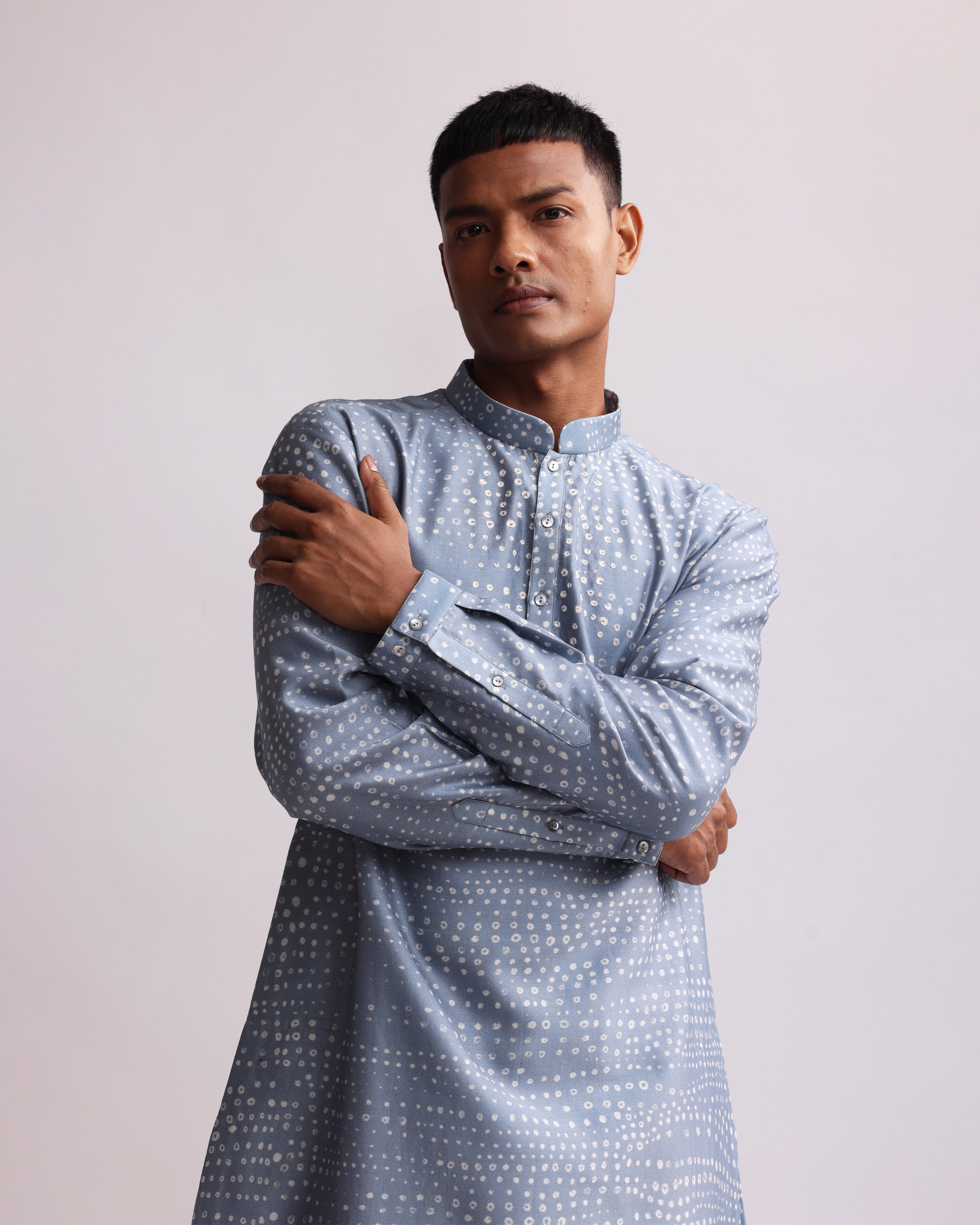 COUNTRYMADE Kurtas ABORIGINAL PRINT KURTA kurta long imprimé en soie