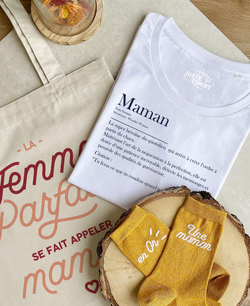 Juste Un T-shirt T-shirts Brodés La femme parfaite coffret cadeau