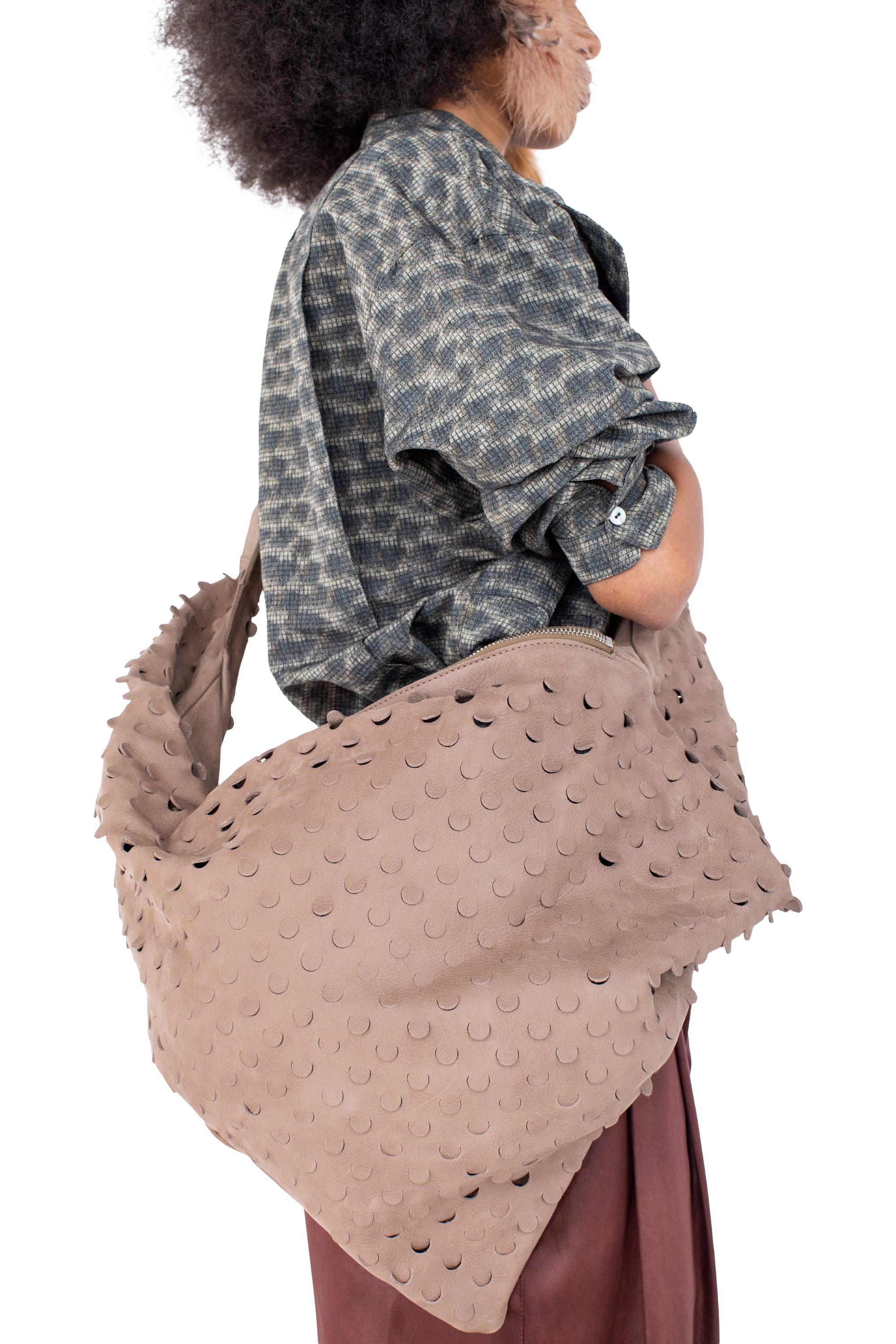 Kiko Kostadinov Bags FIORE Twisted Bag sac Fossil OS cuir