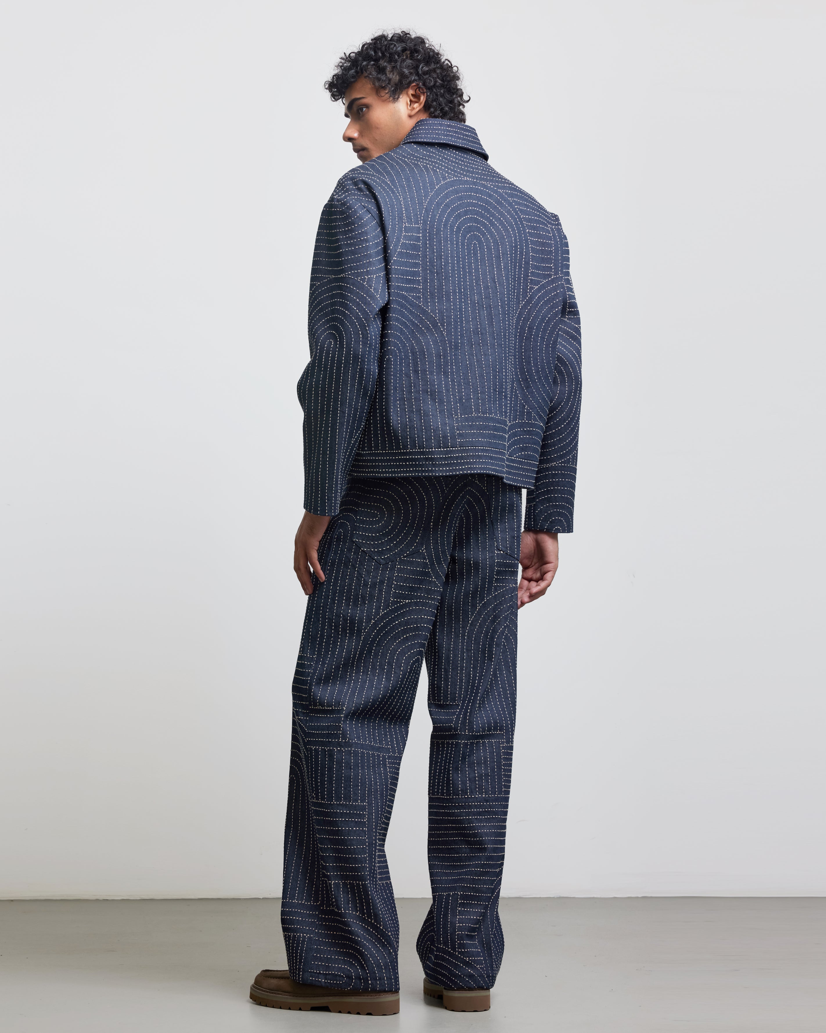 COUNTRYMADE Jackets BAUHAUS KANTHA DENIM JACKET veste denim brodée