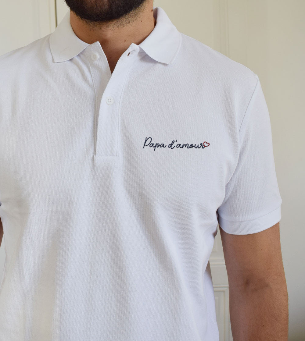 Juste Un T-shirt Polos Papa D'amour polo brodé