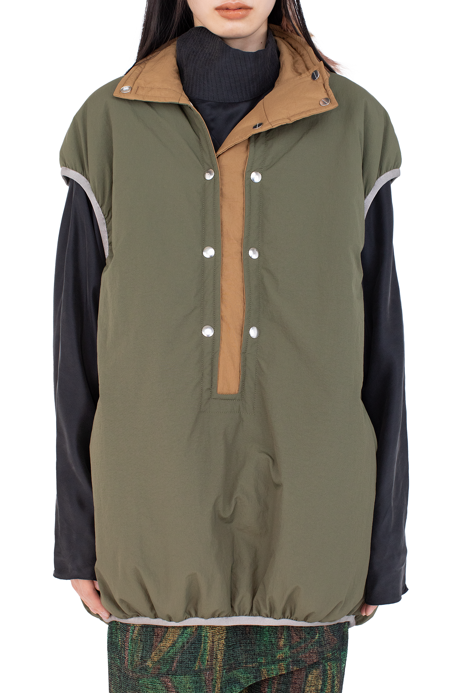 Kiko Kostadinov Knitwear AUK Pullover Gilet gilet Hunter Green réversible