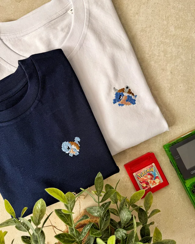 Juste Un T-shirt T-shirts Brodés Coffret T-shirt brodé Papa Carapuce t-shirts papa enfant